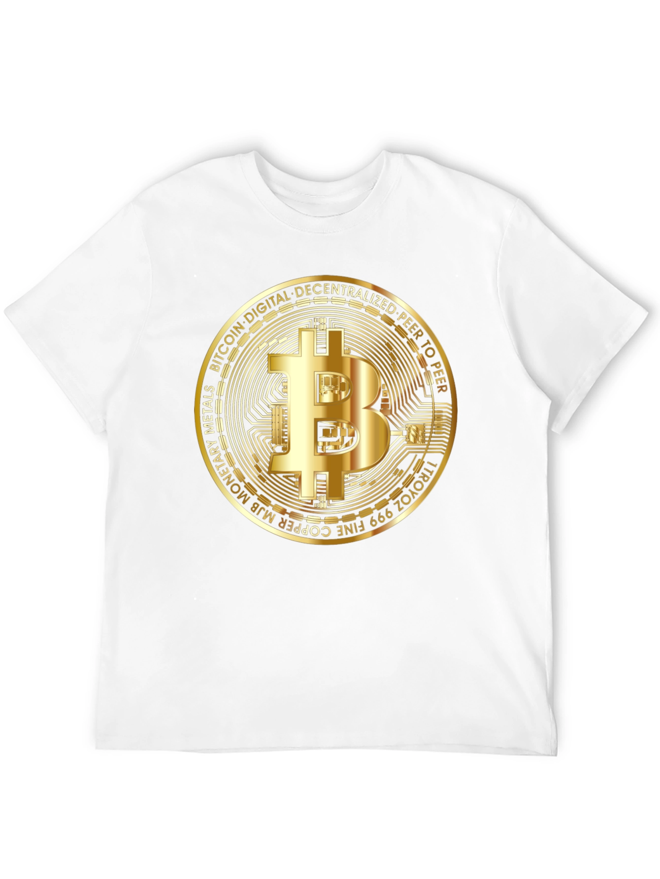 Bitcoin Crypto T-Shirt - Golden Coin Design