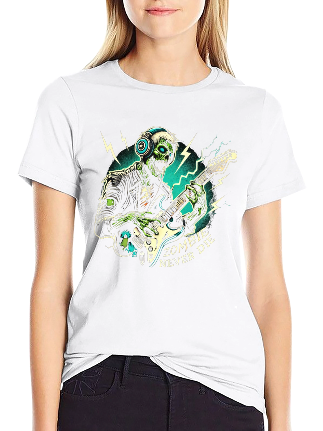 Zombie Rocker T-Shirt: Never Die