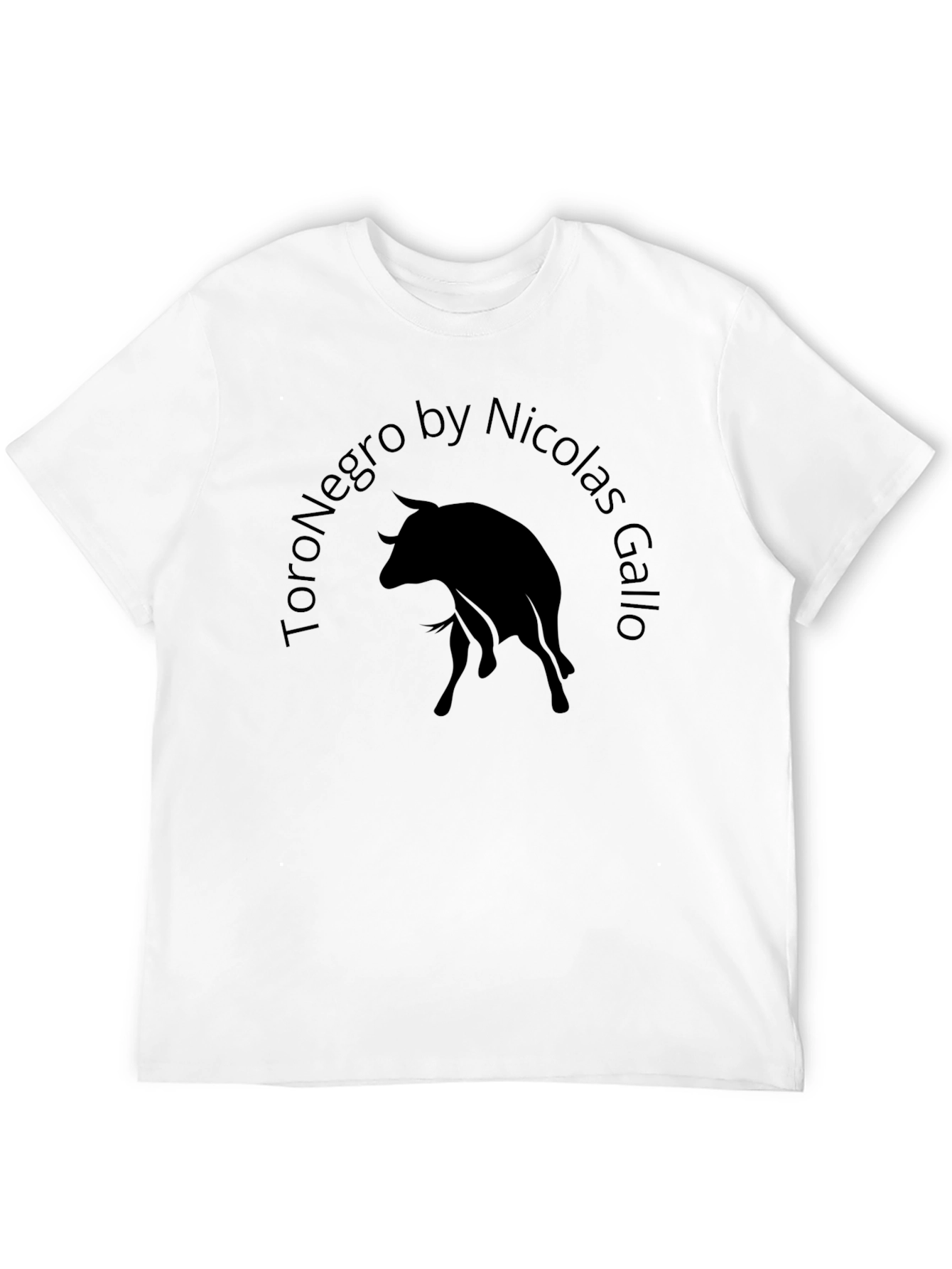 Toro Negro by Nicolas Gallo Black Graphic Tee