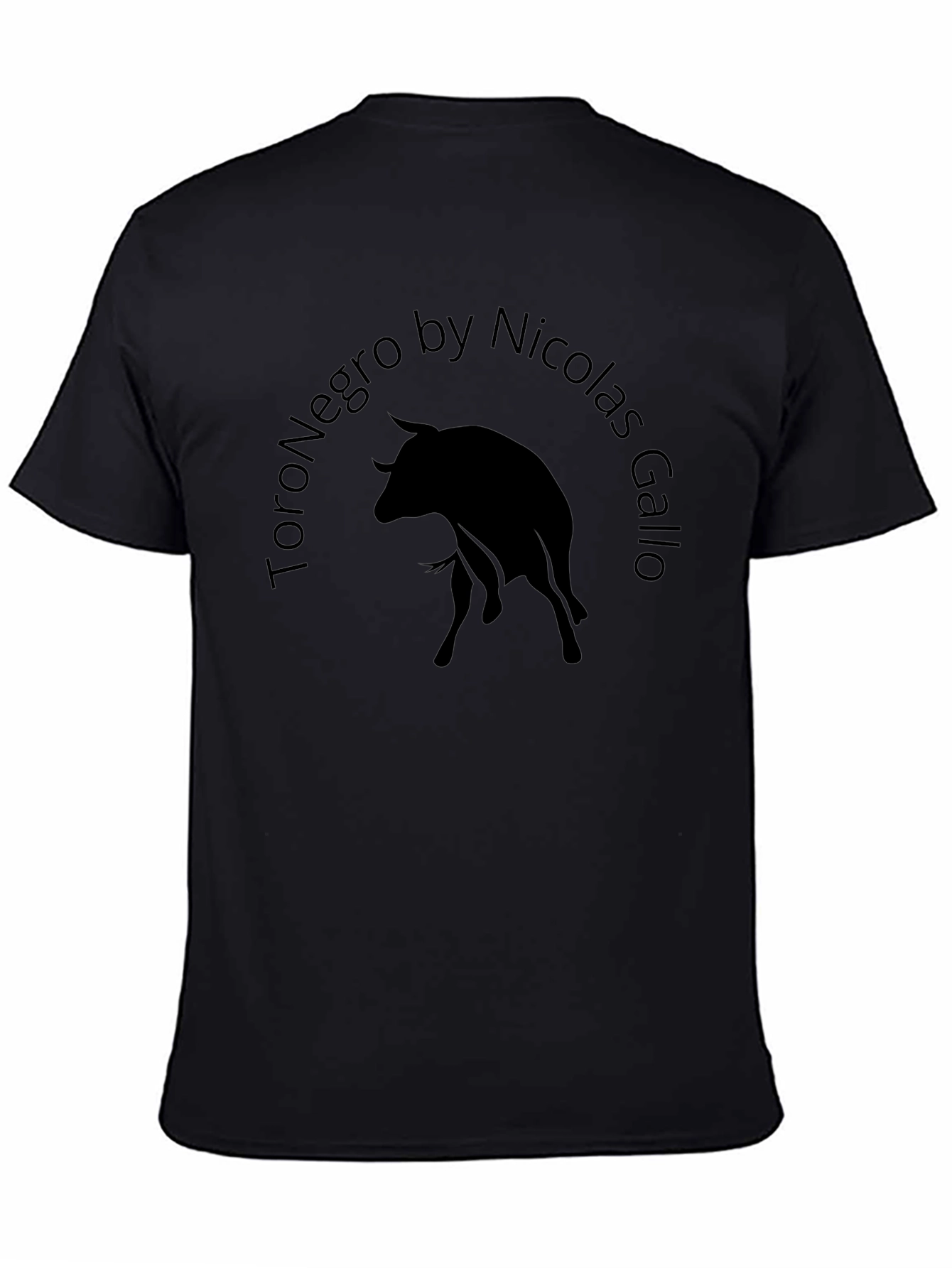 Toro Negro by Nicolas Gallo Black Graphic Tee