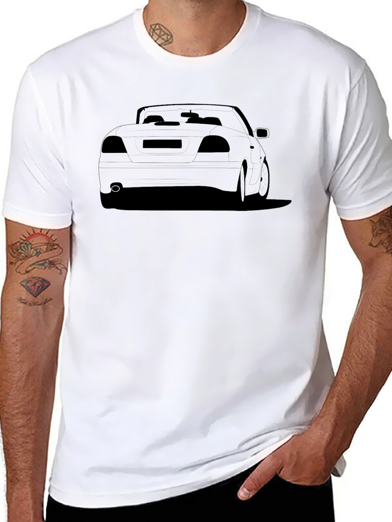 Black Car Silhouette T-Shirt - Stylish Automotive Apparel