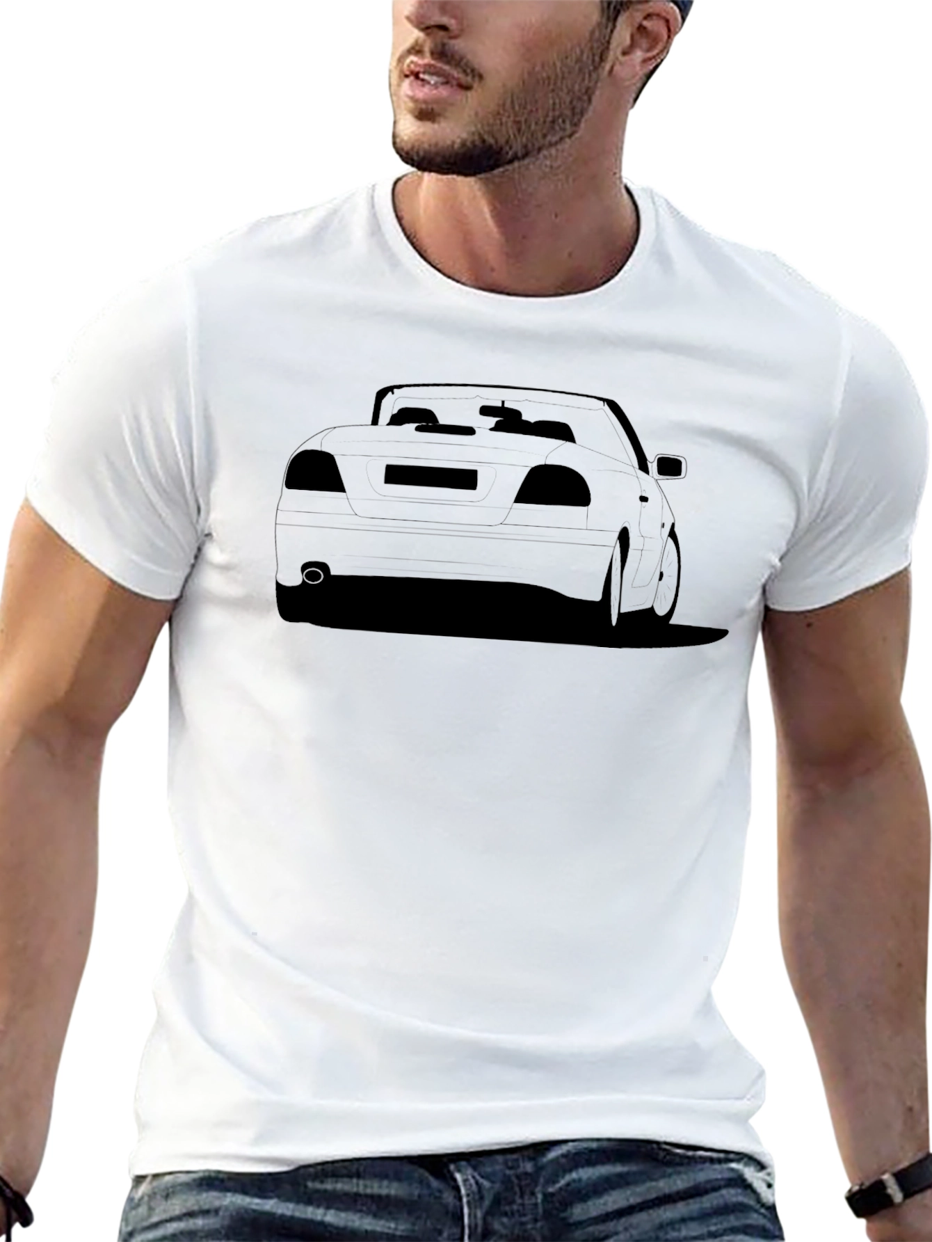Black Car Silhouette T-Shirt - Stylish Automotive Apparel