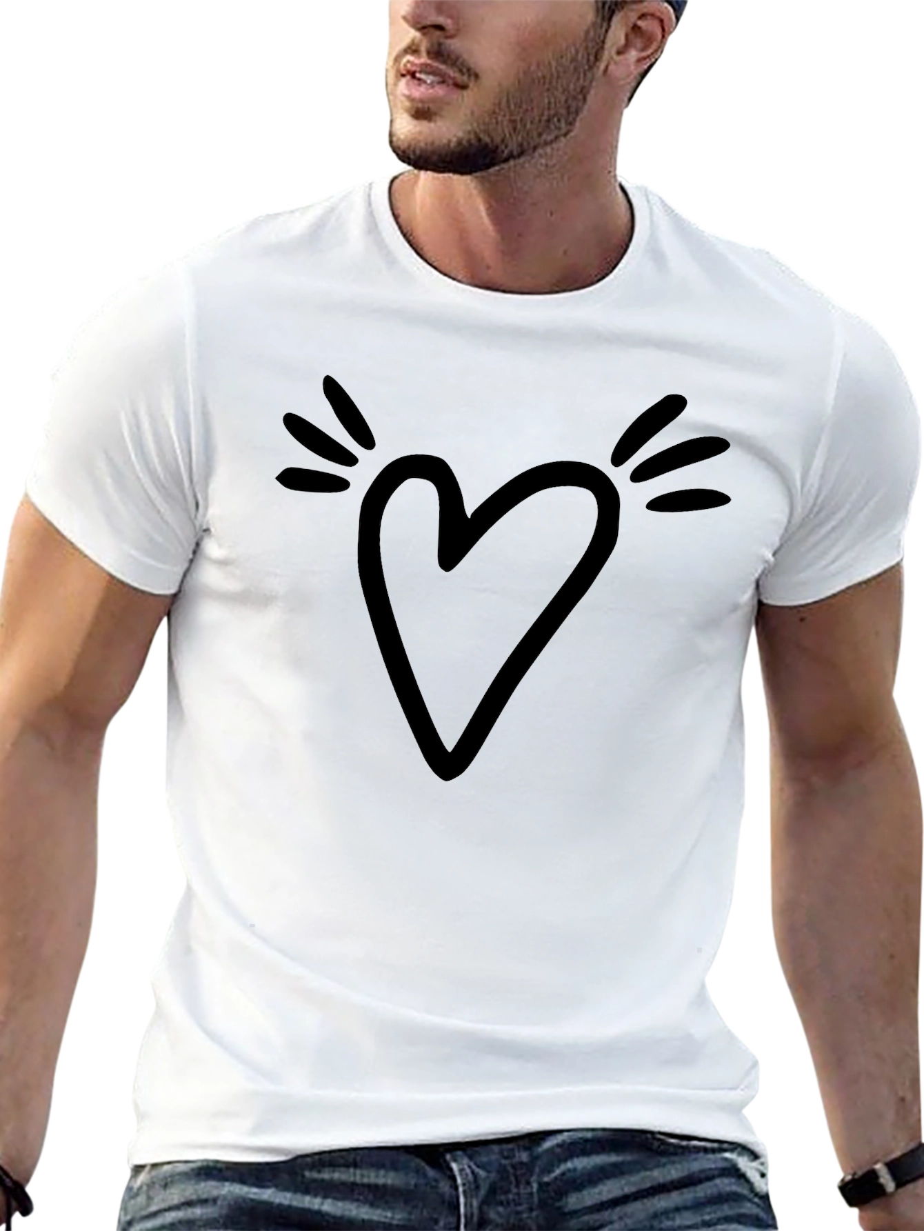Heart Graphic Tee - Casual Comfort