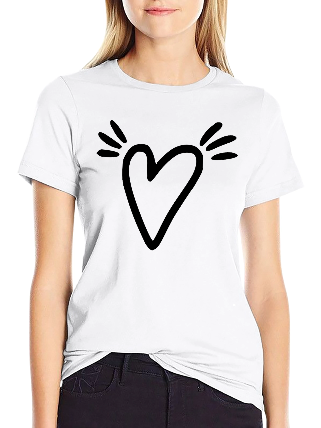 Heart Graphic Tee - Casual Comfort