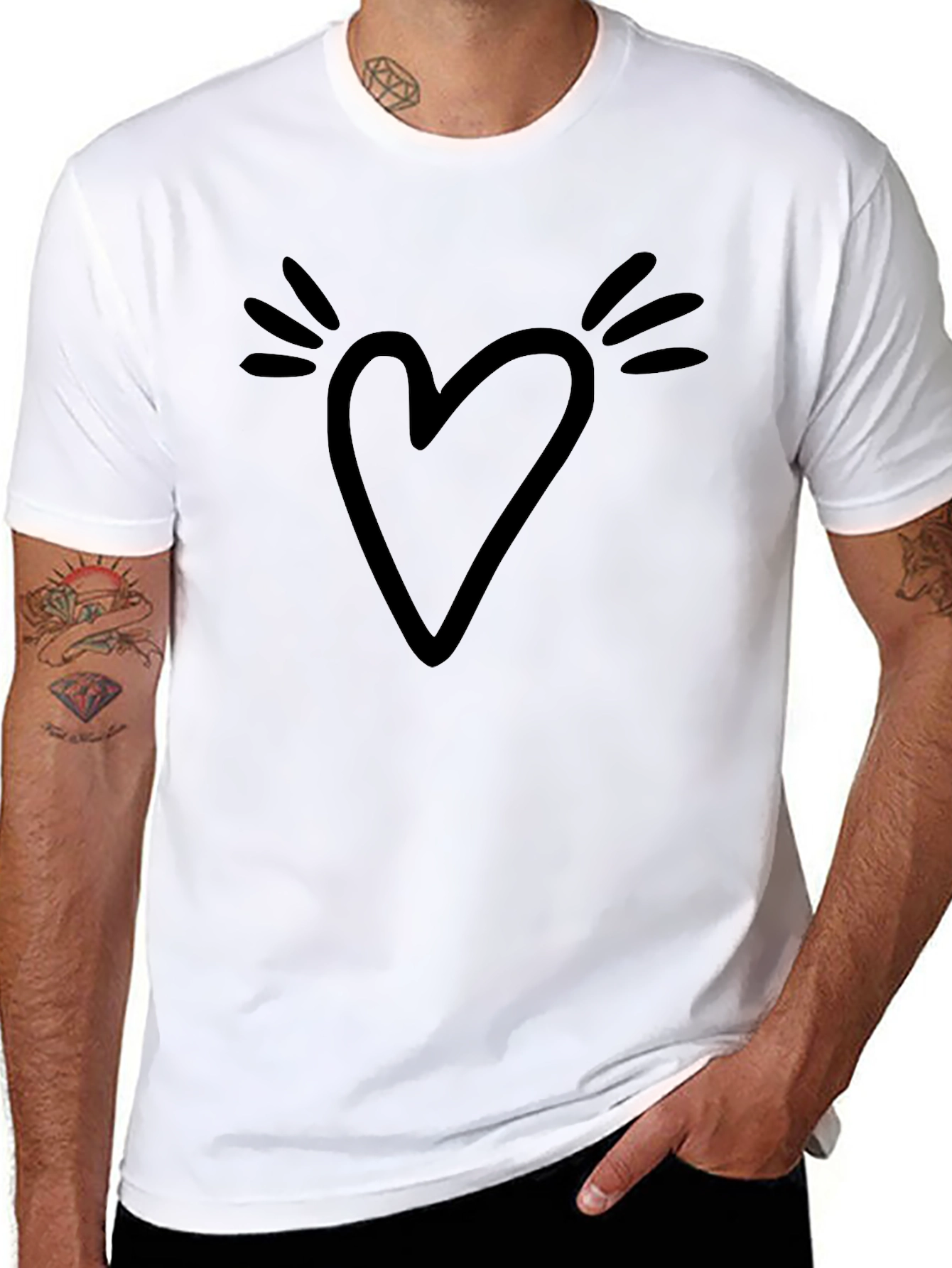 Heart Graphic Tee - Casual Comfort