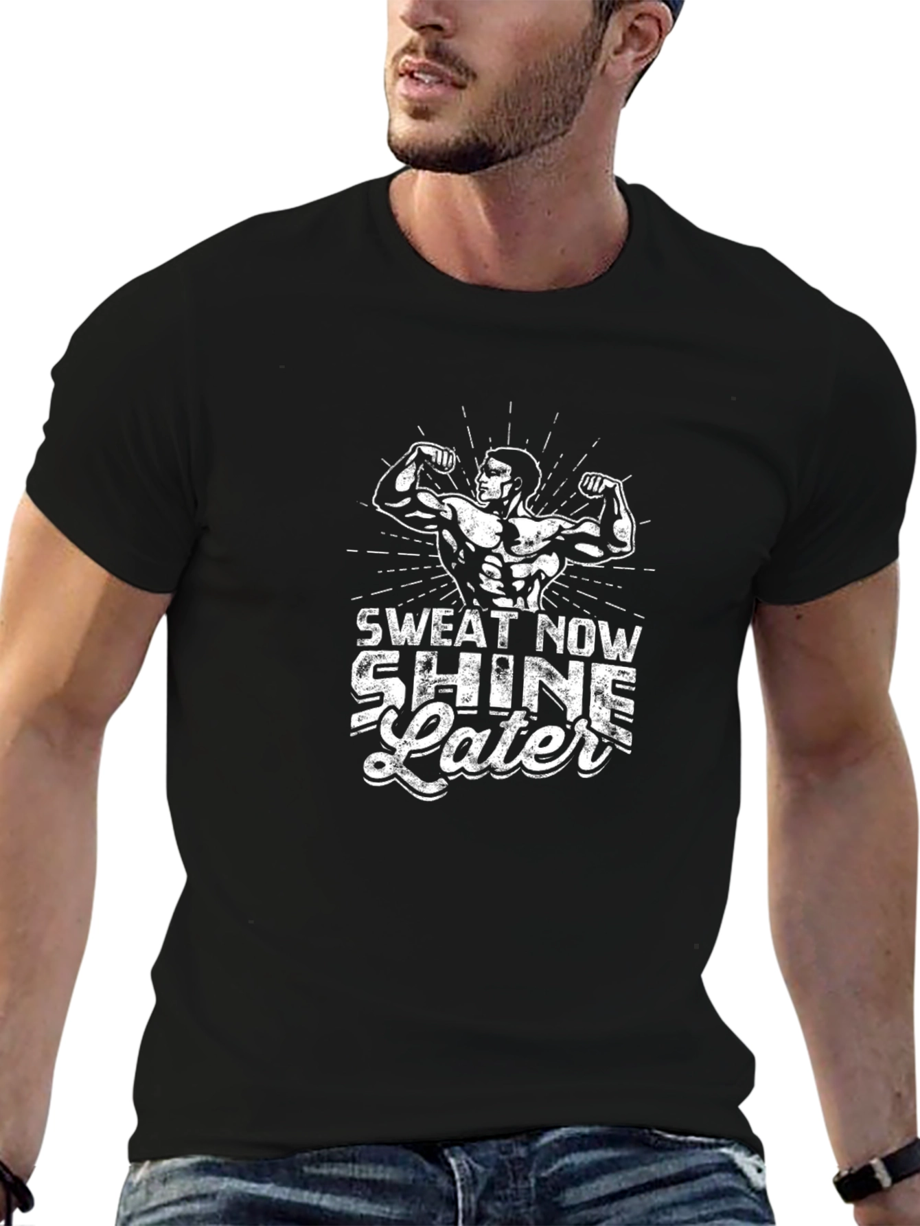 Sweat Now Shine Later Graphic T-Shirt - Black