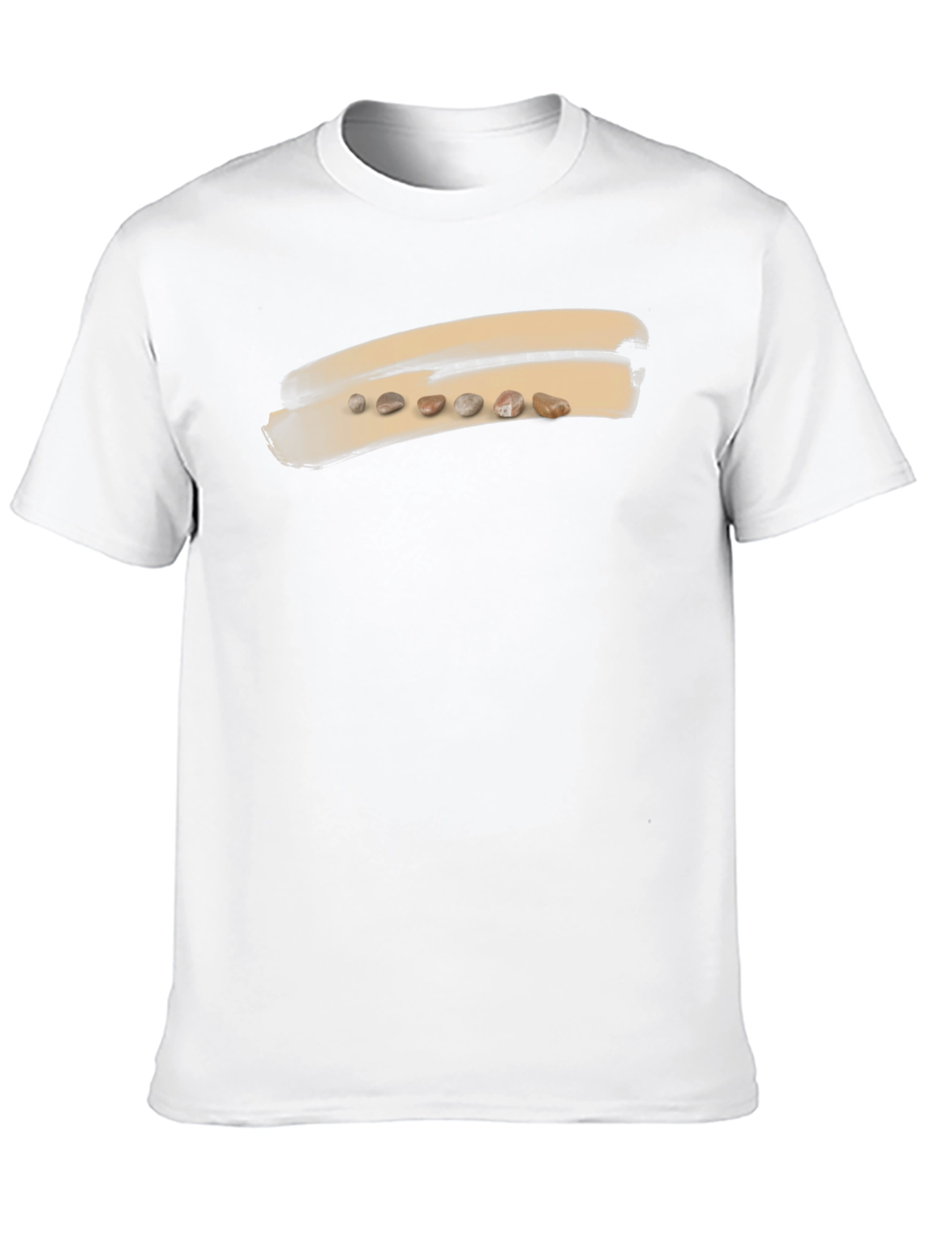 Unique Pebble Art Black T-Shirt