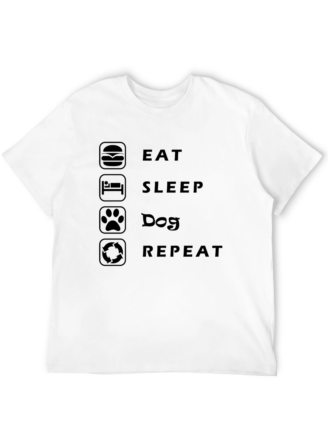 Eat Sleep Dog Repeat Graphic T-Shirt