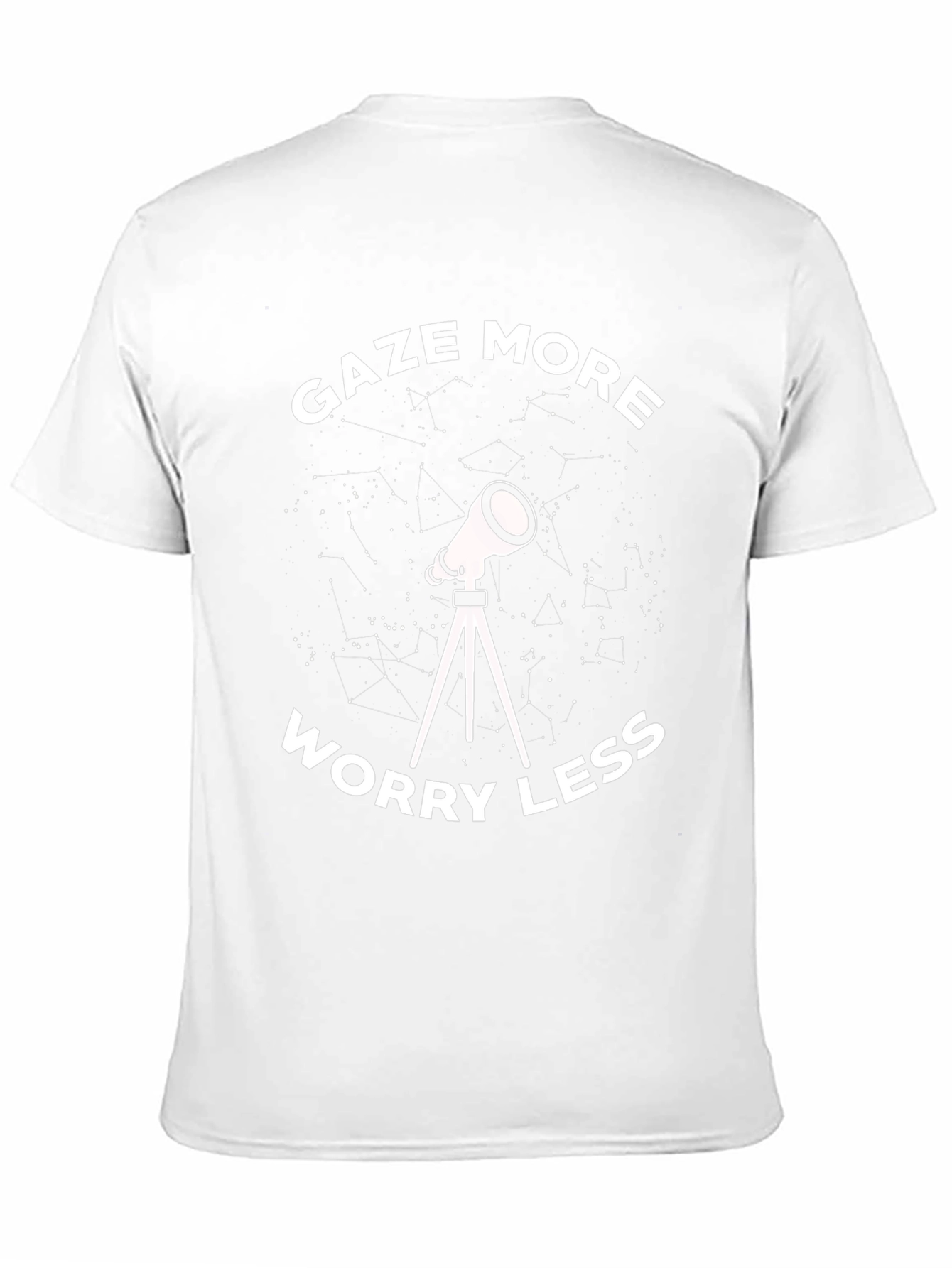 Gaze More Worry Less Telescope Graphic T-Shirt