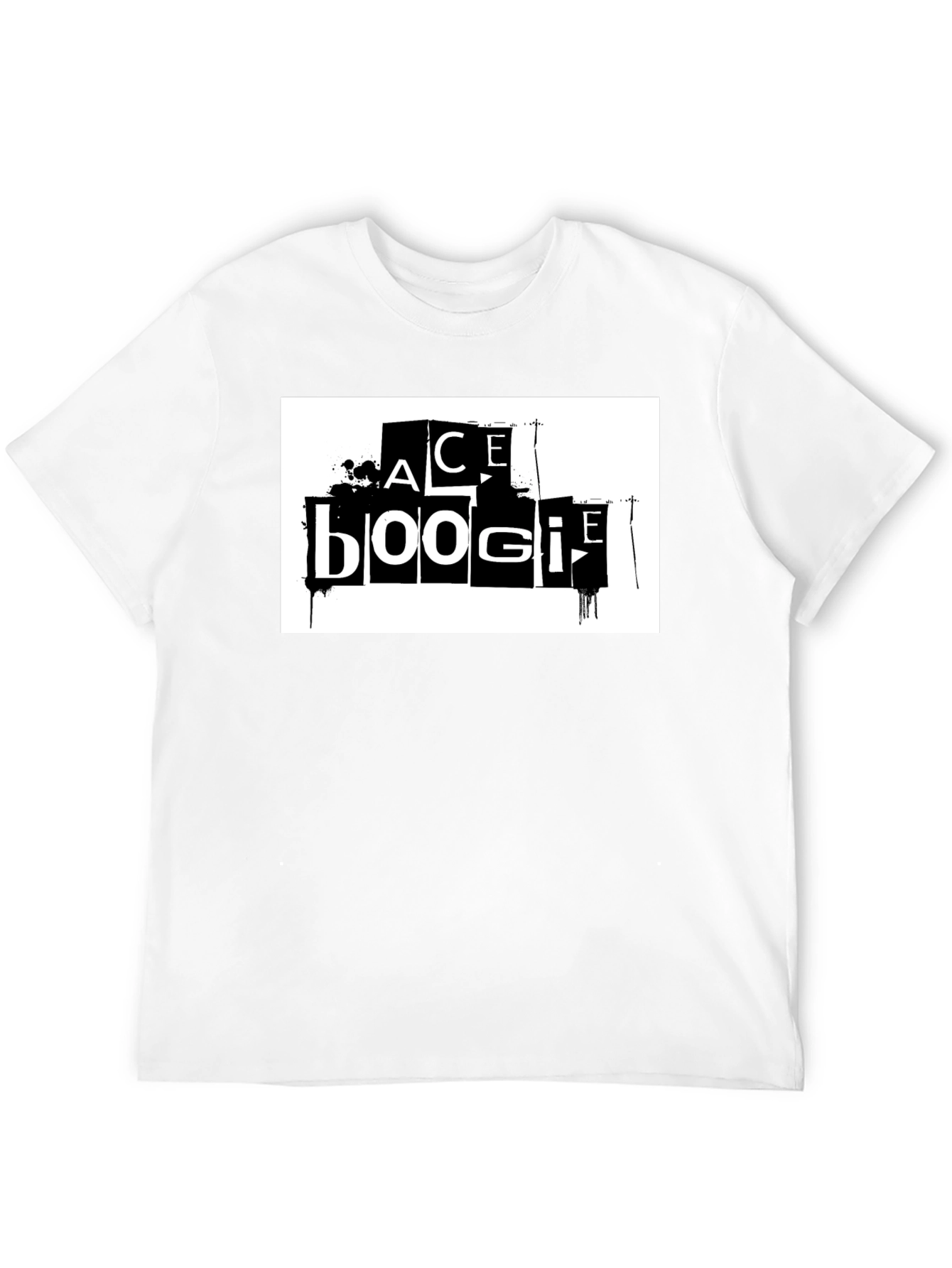 Ace Boogie Graphic Tee - Black Cotton Blend T-Shirt