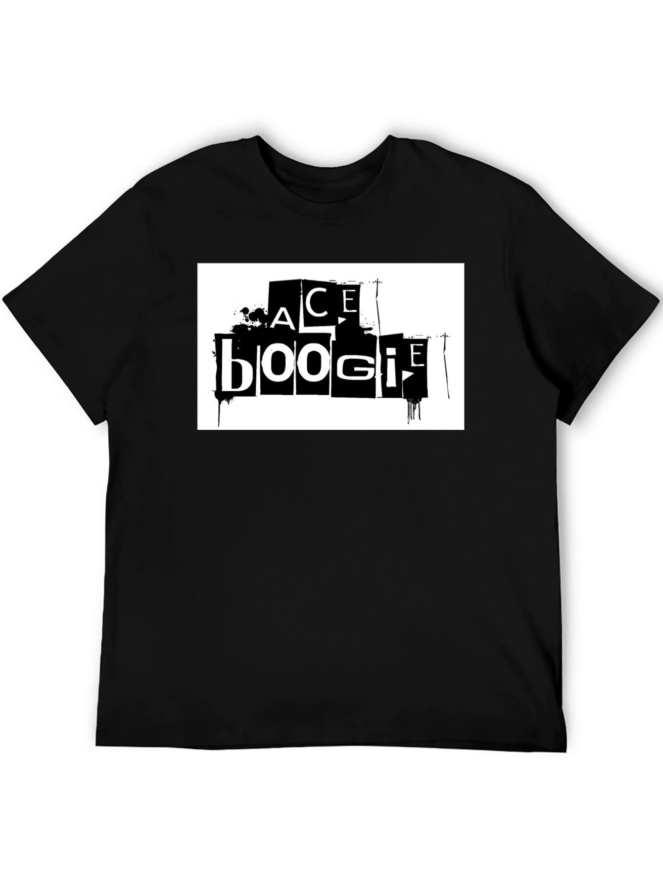 Ace Boogie Graphic Tee - Black Cotton Blend T-Shirt