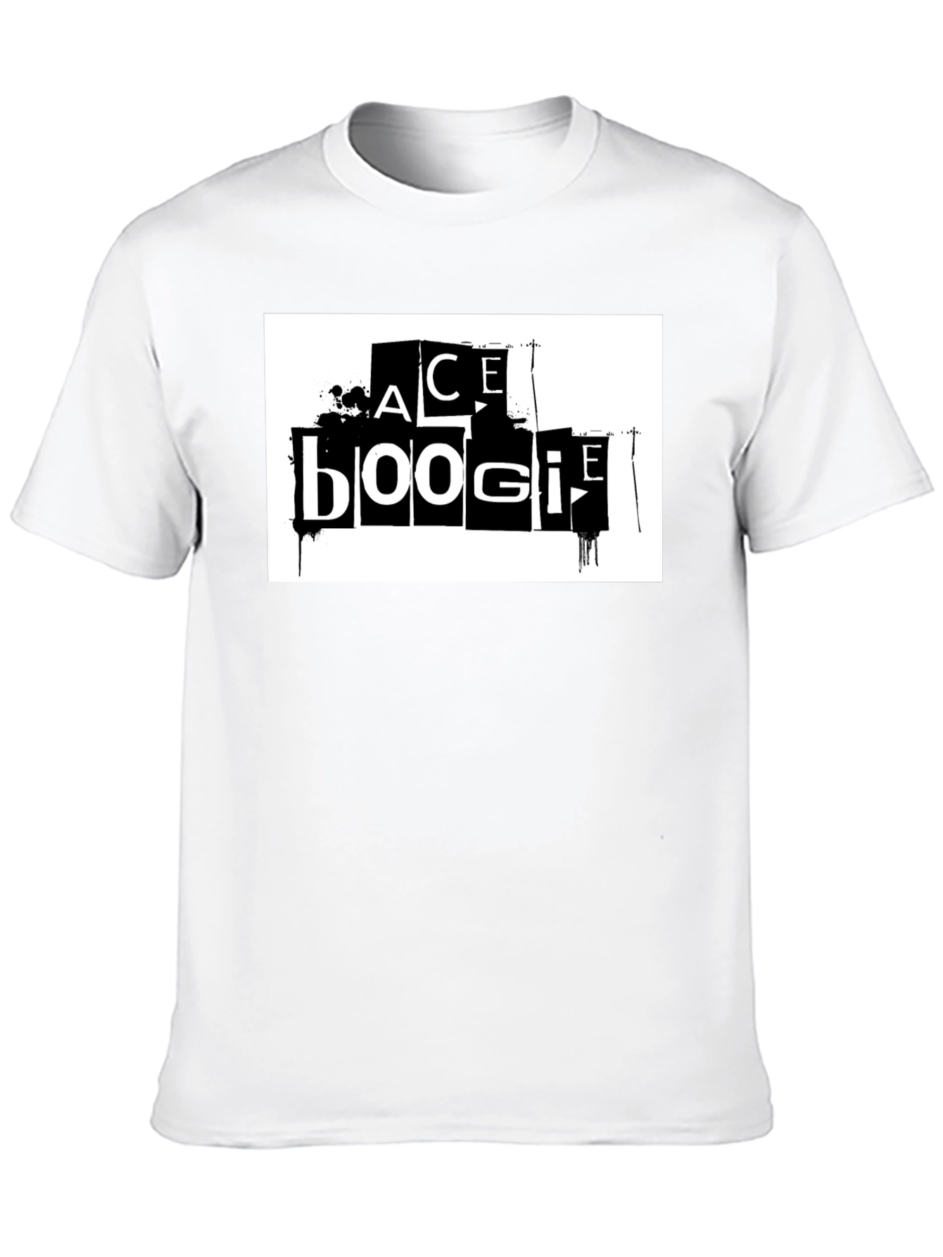 Ace Boogie Graphic Tee - Black Cotton Blend T-Shirt