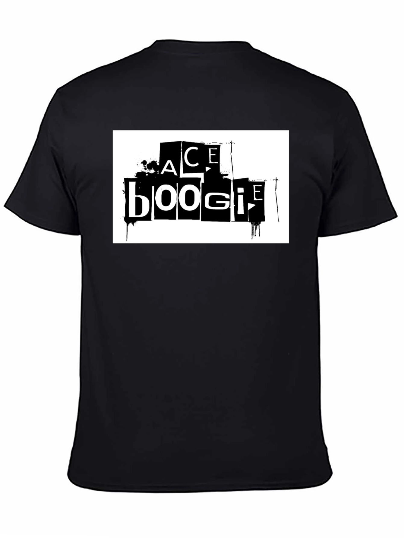 Ace Boogie Graphic Tee - Black Cotton Blend T-Shirt