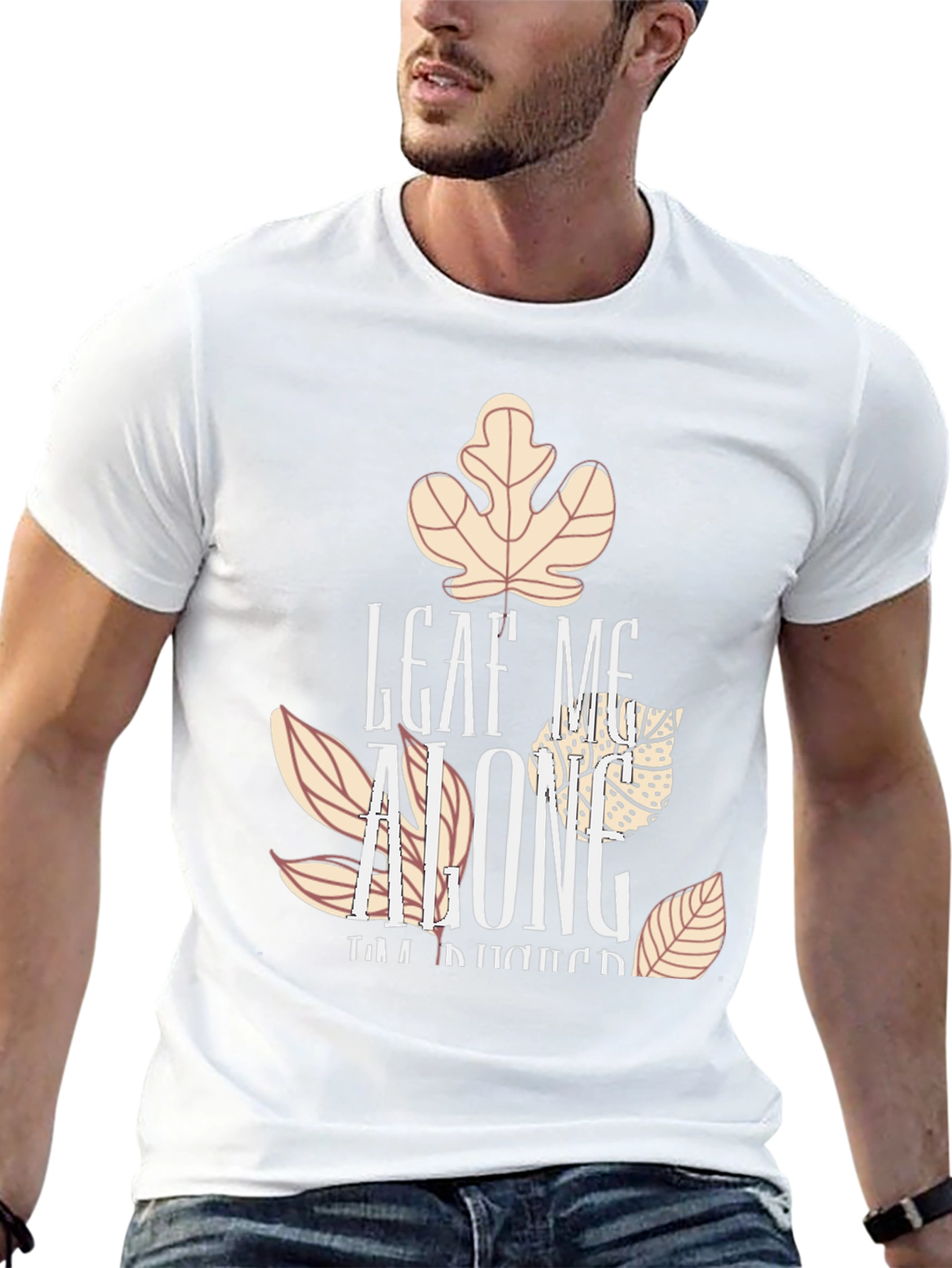 Leaf Me Alone Funny Fall Graphic Tee