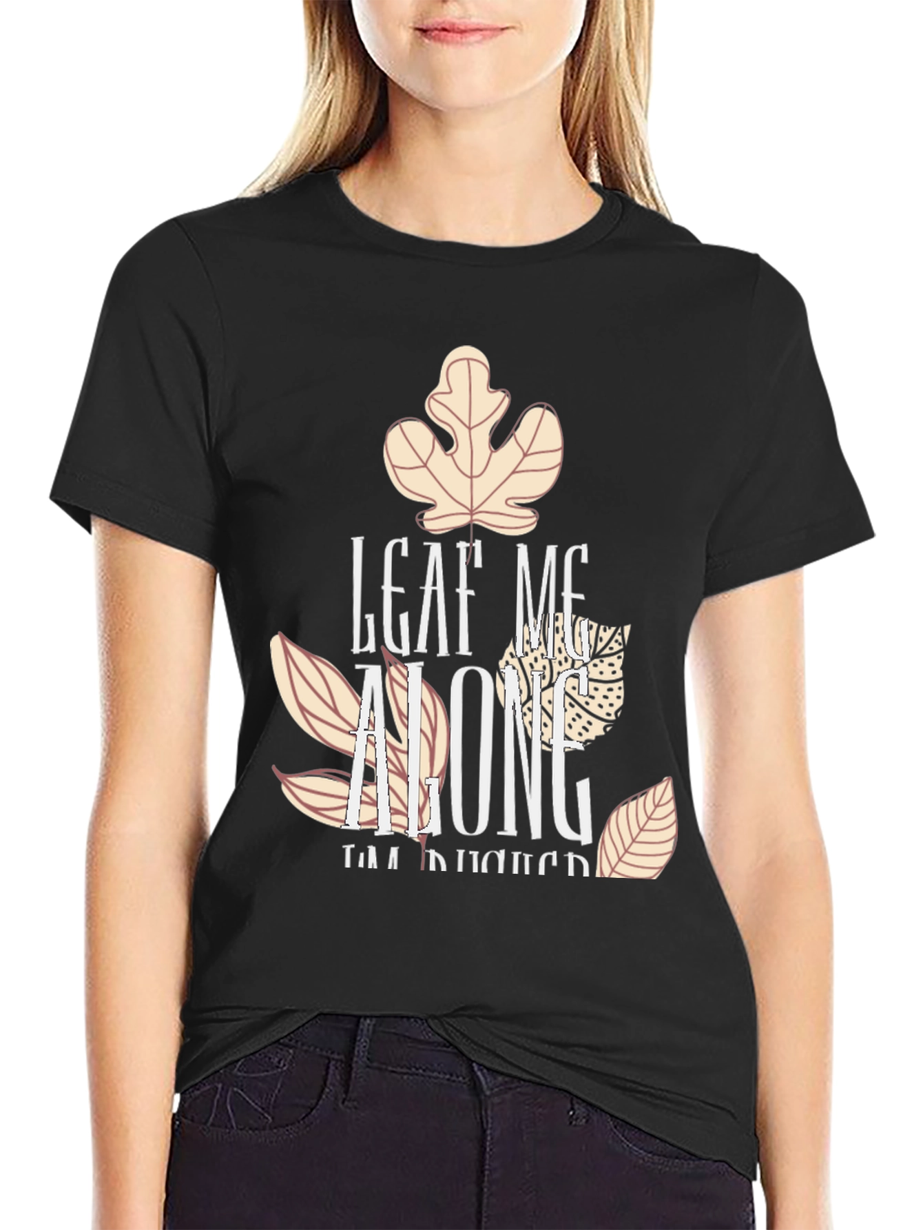 Leaf Me Alone Funny Fall Graphic Tee