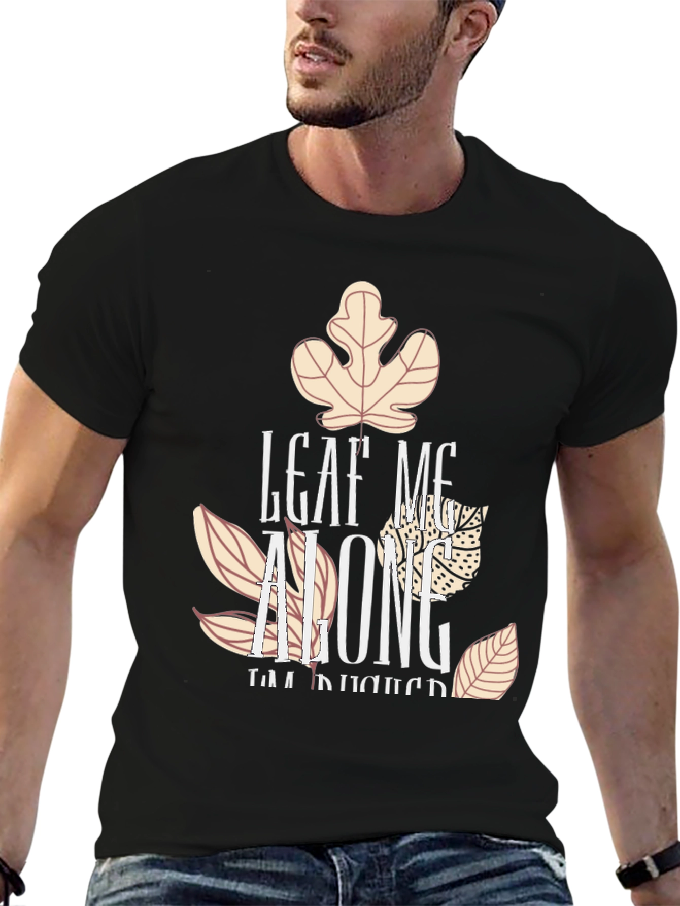 Leaf Me Alone Funny Fall Graphic Tee