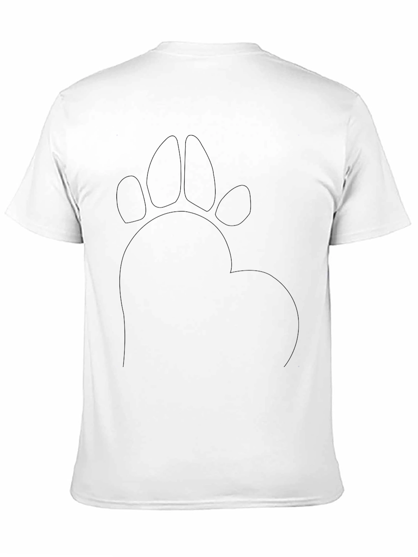 Paw Print Graphic Black T-Shirt