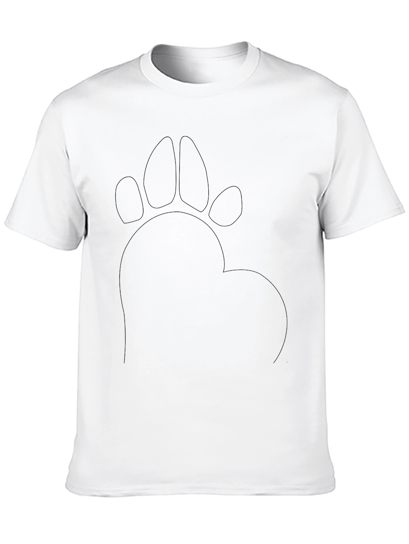 Paw Print Graphic Black T-Shirt