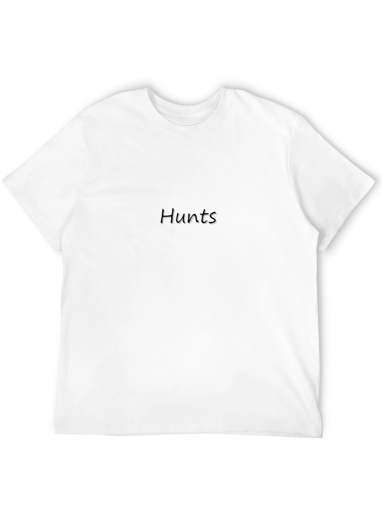 Simple Black Cotton Blend Hunts T-Shirt