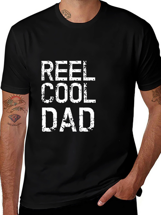 Reel Cool Dad Graphic Tee - Black Cotton T-Shirt