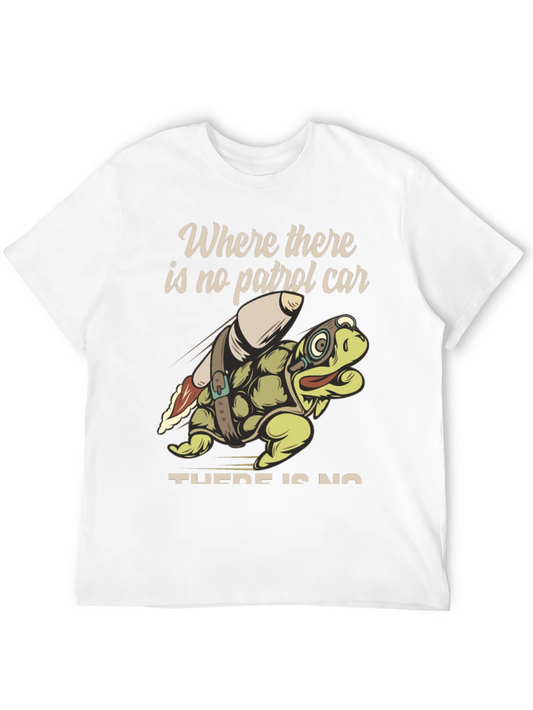 Rocket Turtle T-Shirt - Funny Cartoon Graphic Tee