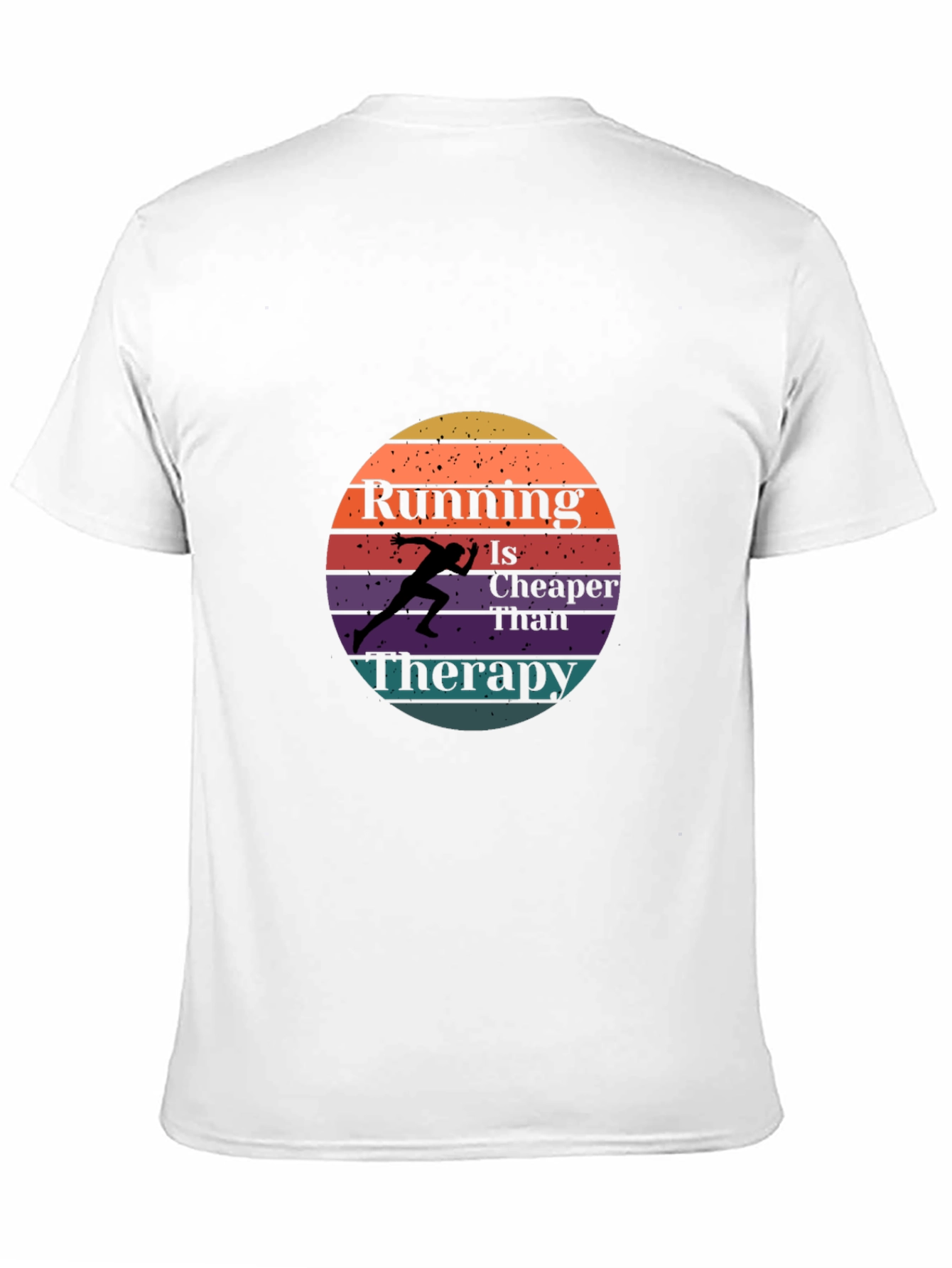 Running is Cheaper Than Therapy Black T-Shirt