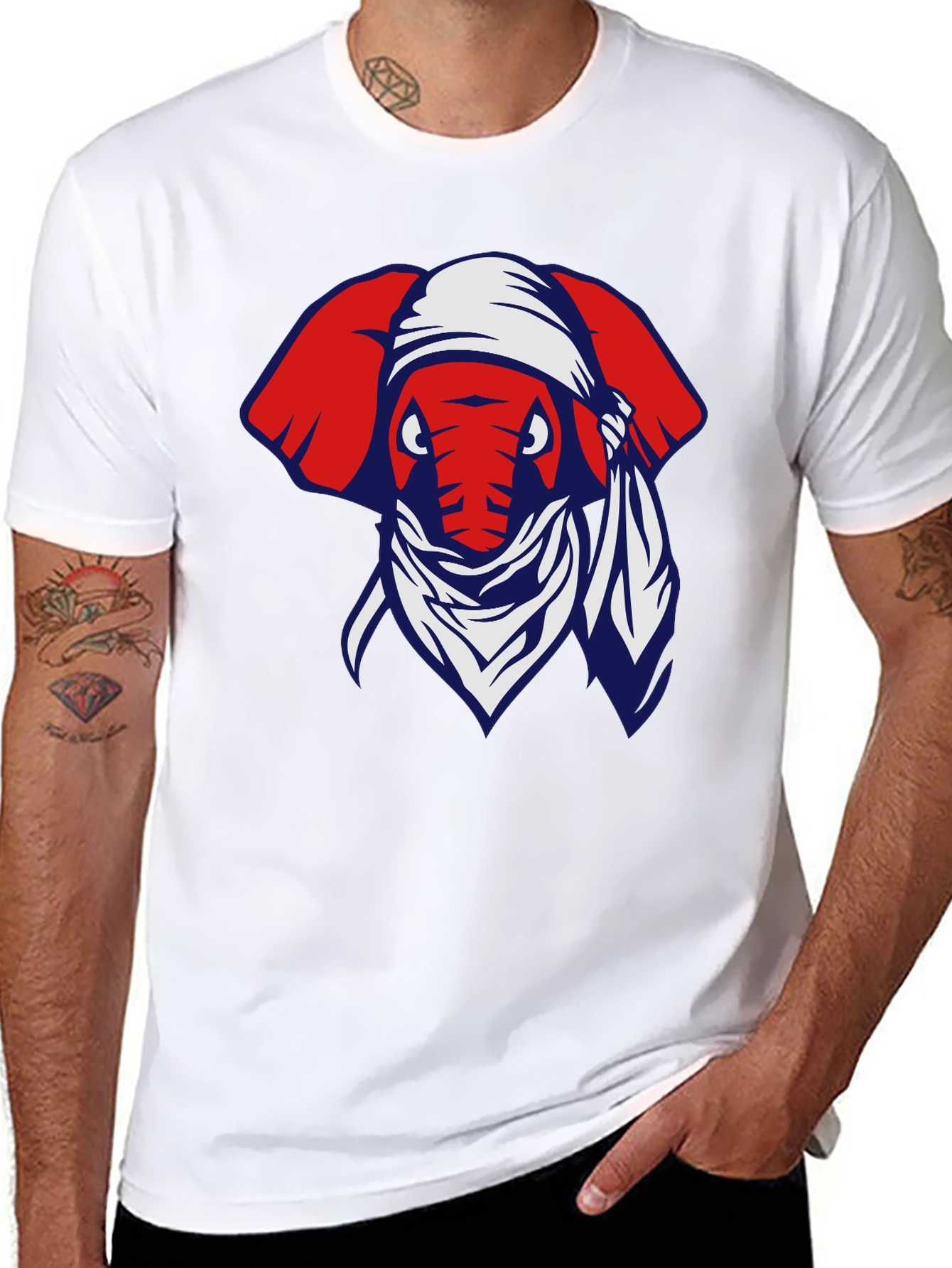 Bandana Elephant Graphic Tee - Cool Casual Style