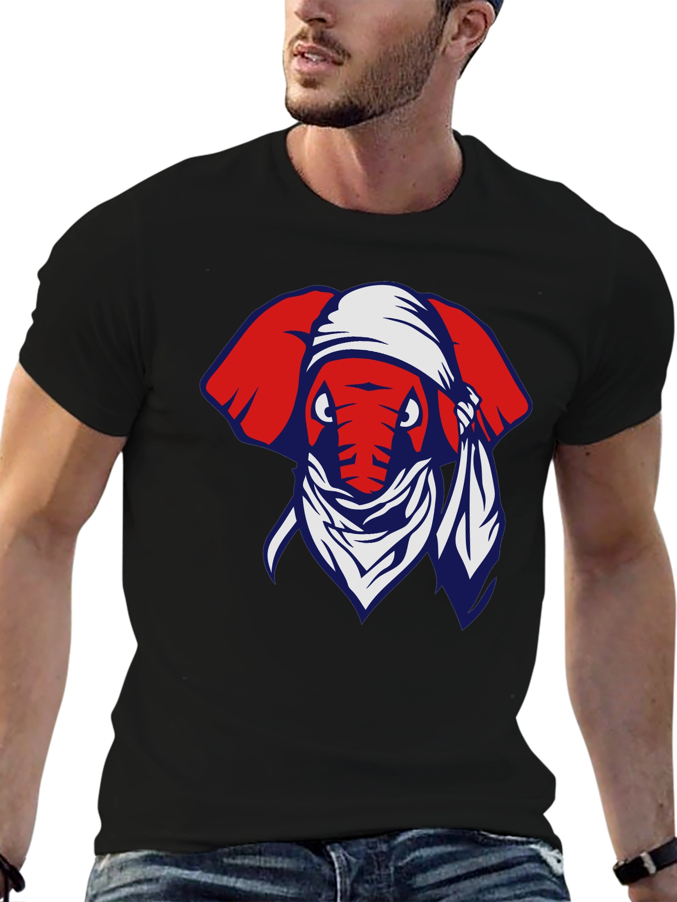 Bandana Elephant Graphic Tee - Cool Casual Style