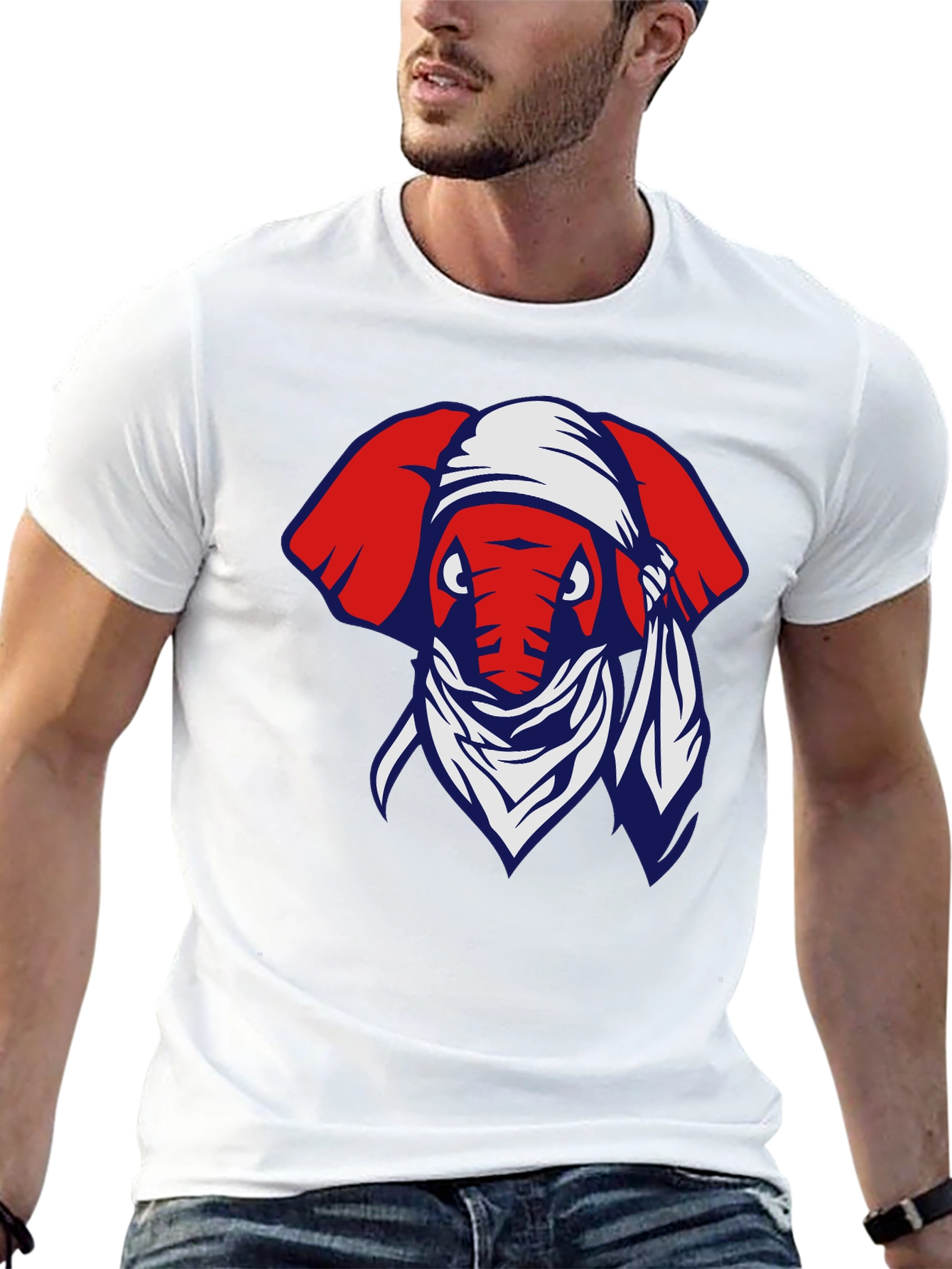 Bandana Elephant Graphic Tee - Cool Casual Style