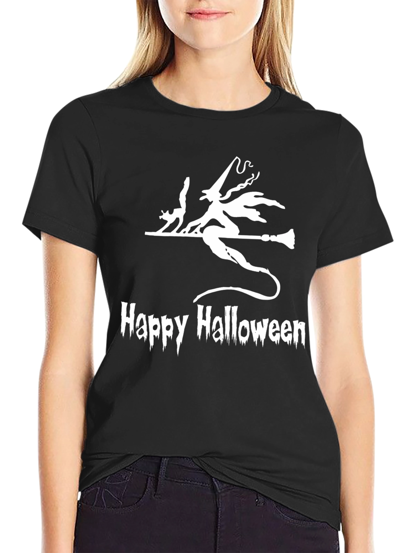 Happy Halloween Witch Graphic Tee