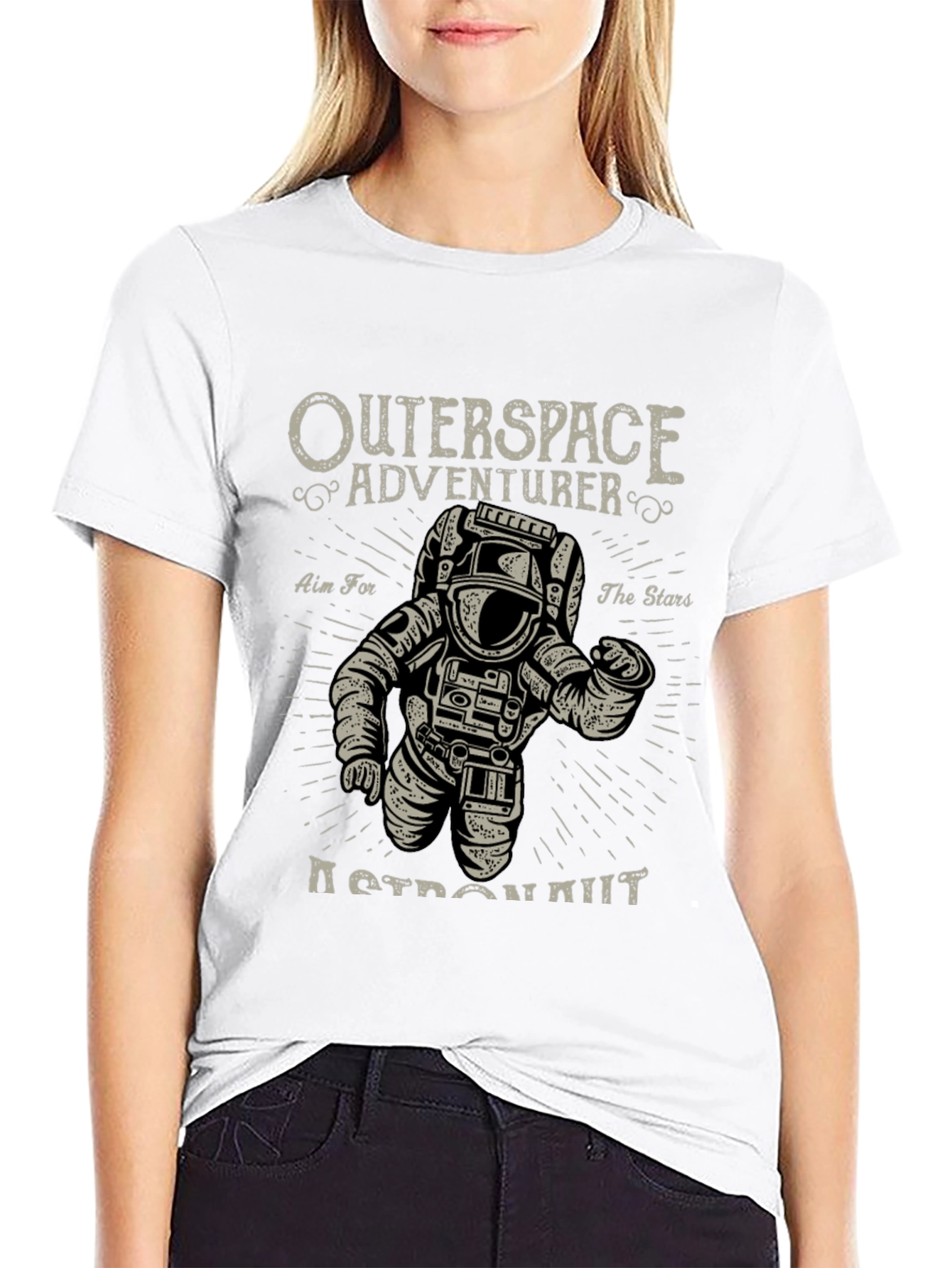 Outerspace Adventurer Graphic Tee - Astronaut Design