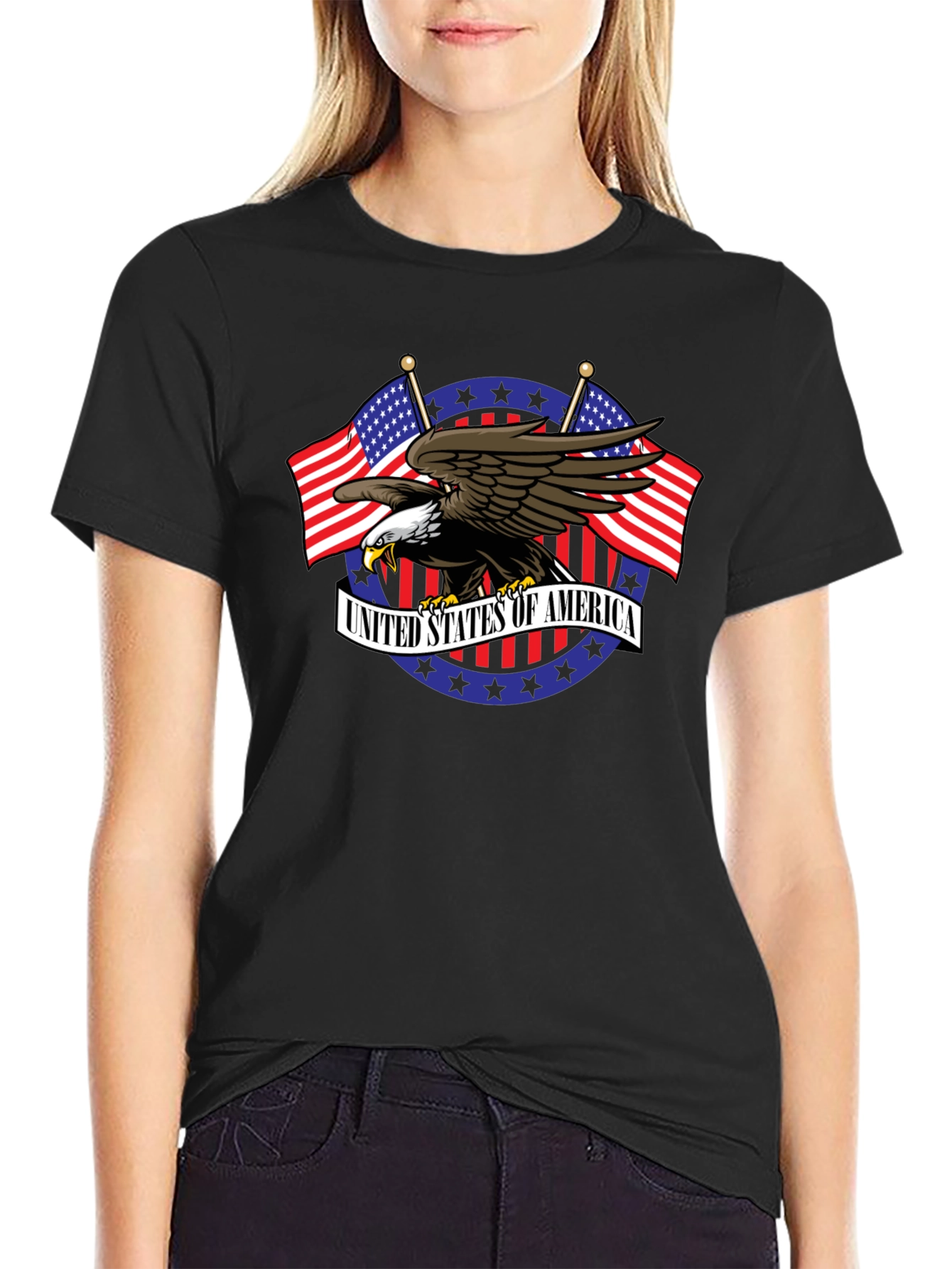 USA Eagle Graphic T-Shirt - Patriotic American Pride