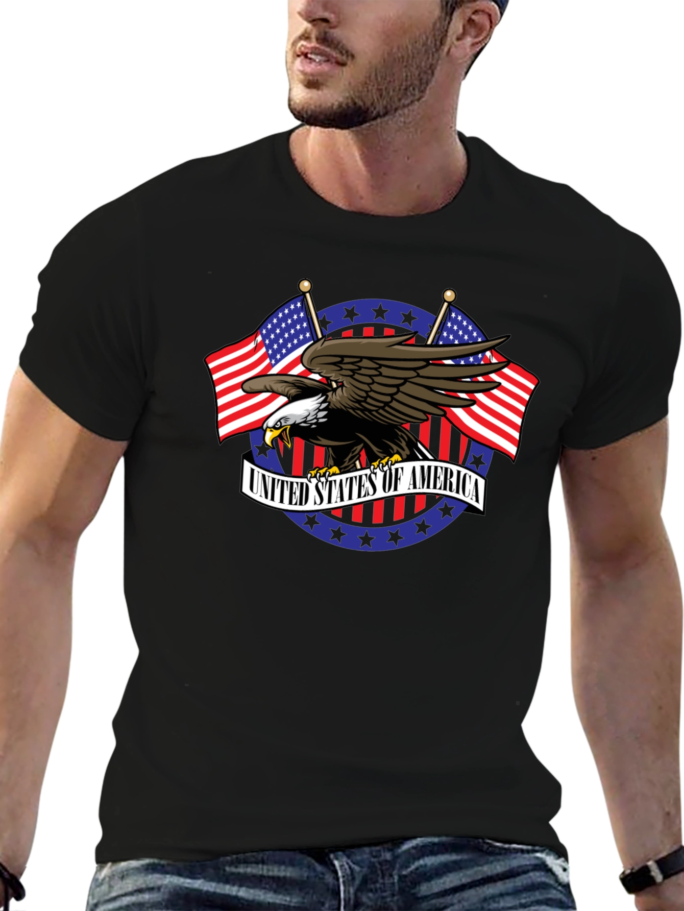 USA Eagle Graphic T-Shirt - Patriotic American Pride
