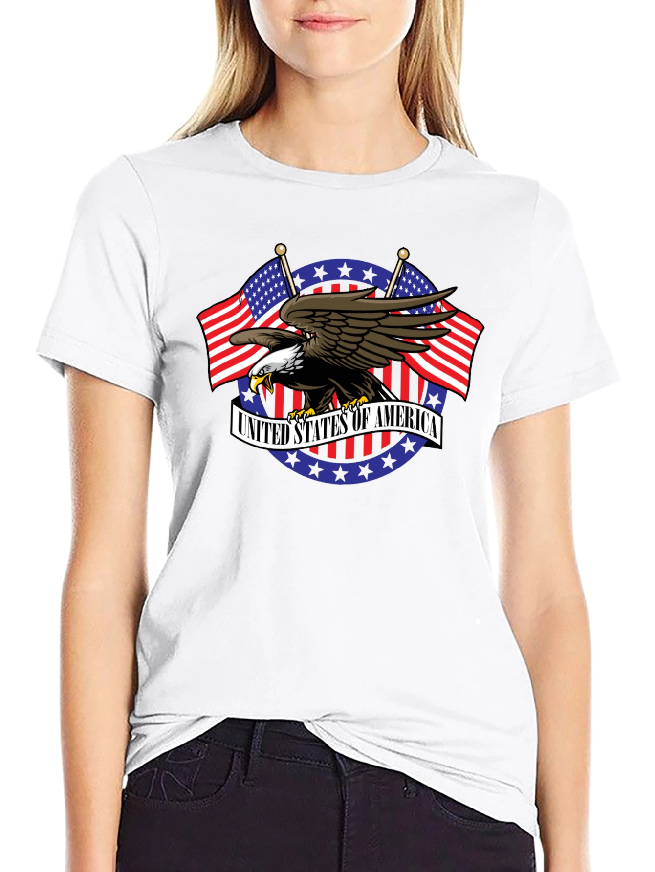 USA Eagle Graphic T-Shirt - Patriotic American Pride