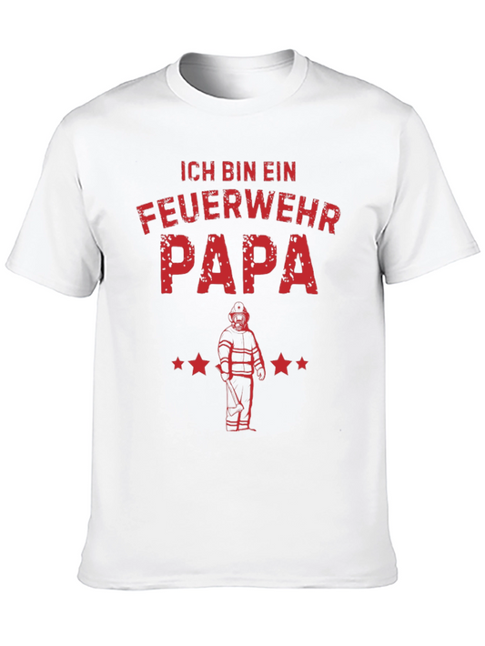 Feuerwehr Papa T-Shirt - Firefighter Dad Tee