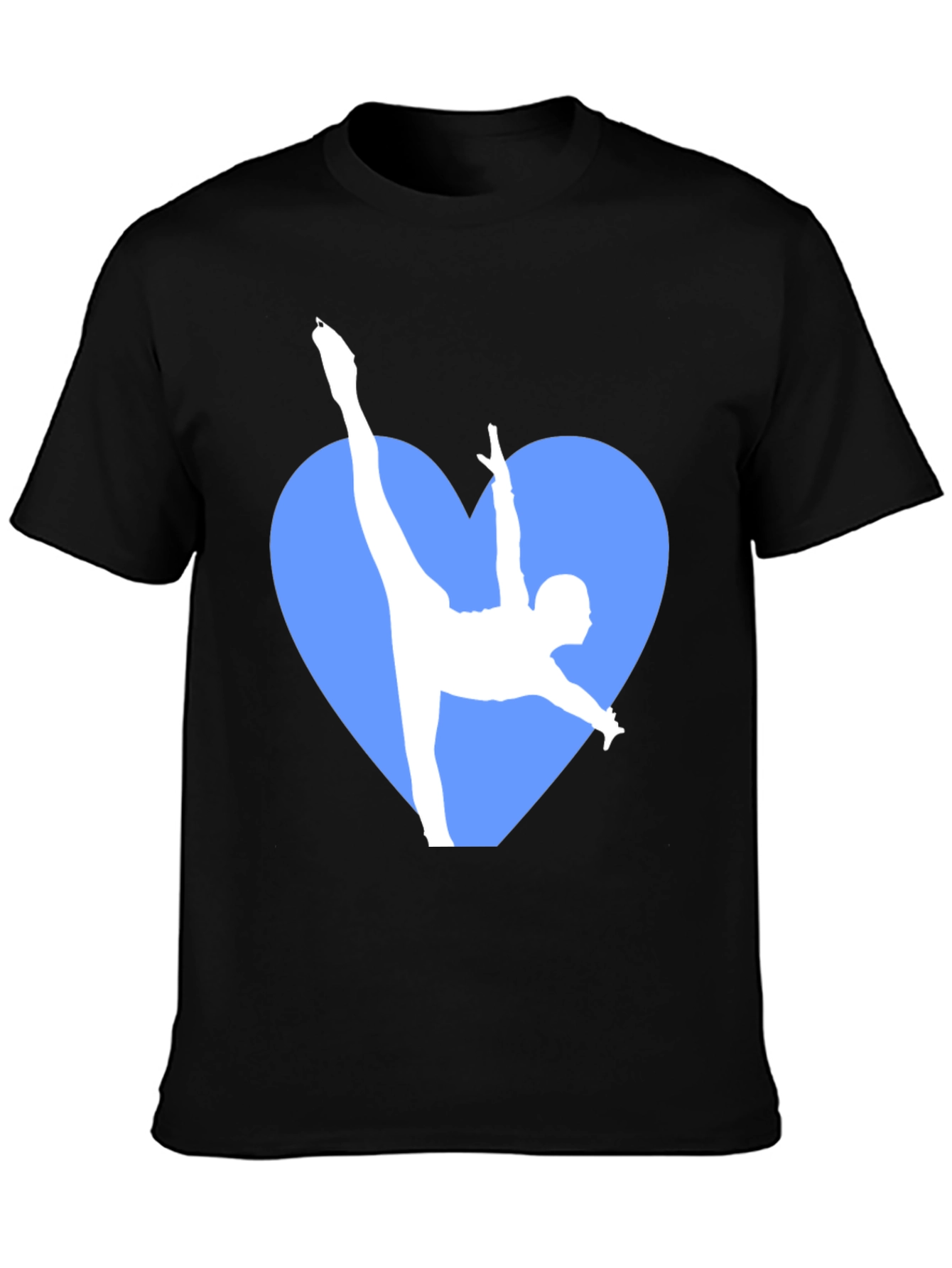 Gymnastics Heart Graphic Tee - Black