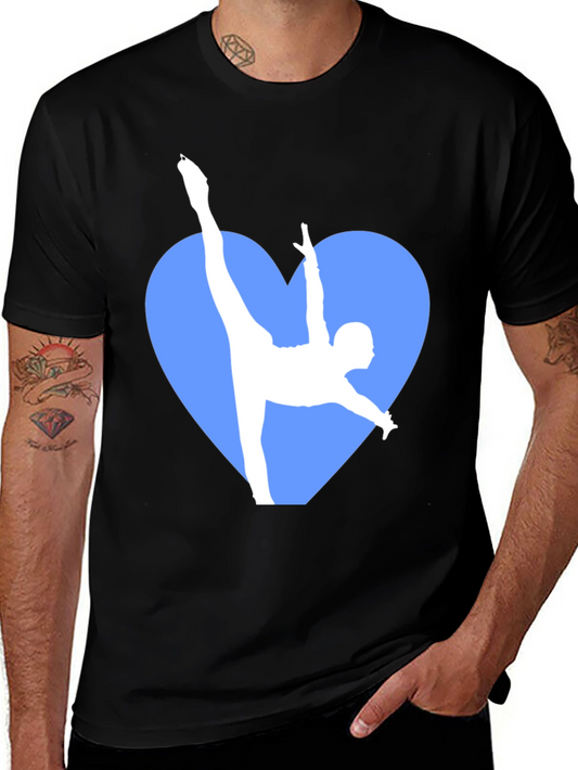 Gymnastics Heart Graphic Tee - Black