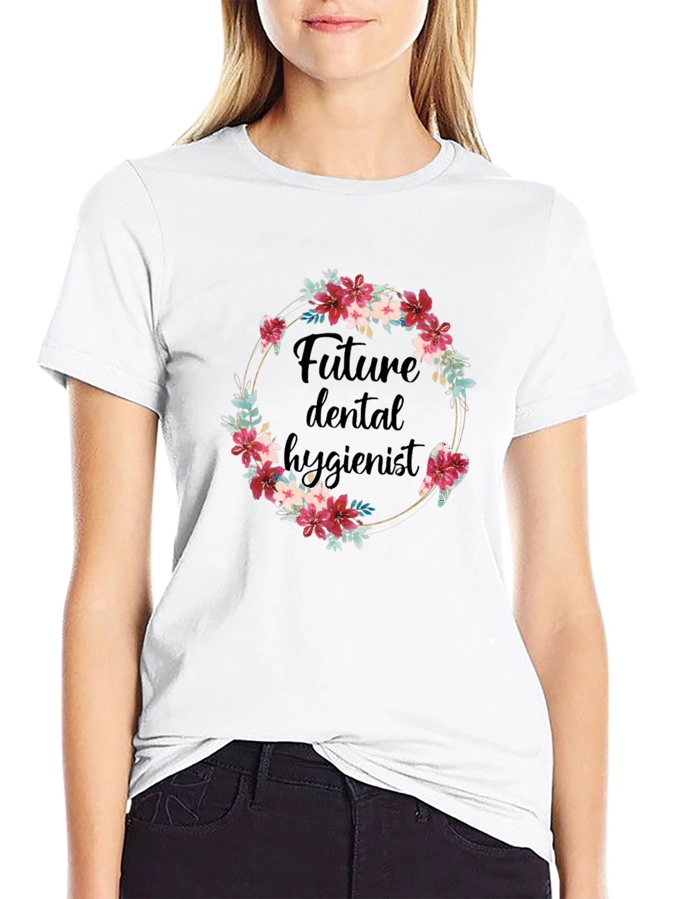 Future Dental Hygienist Floral T-Shirt