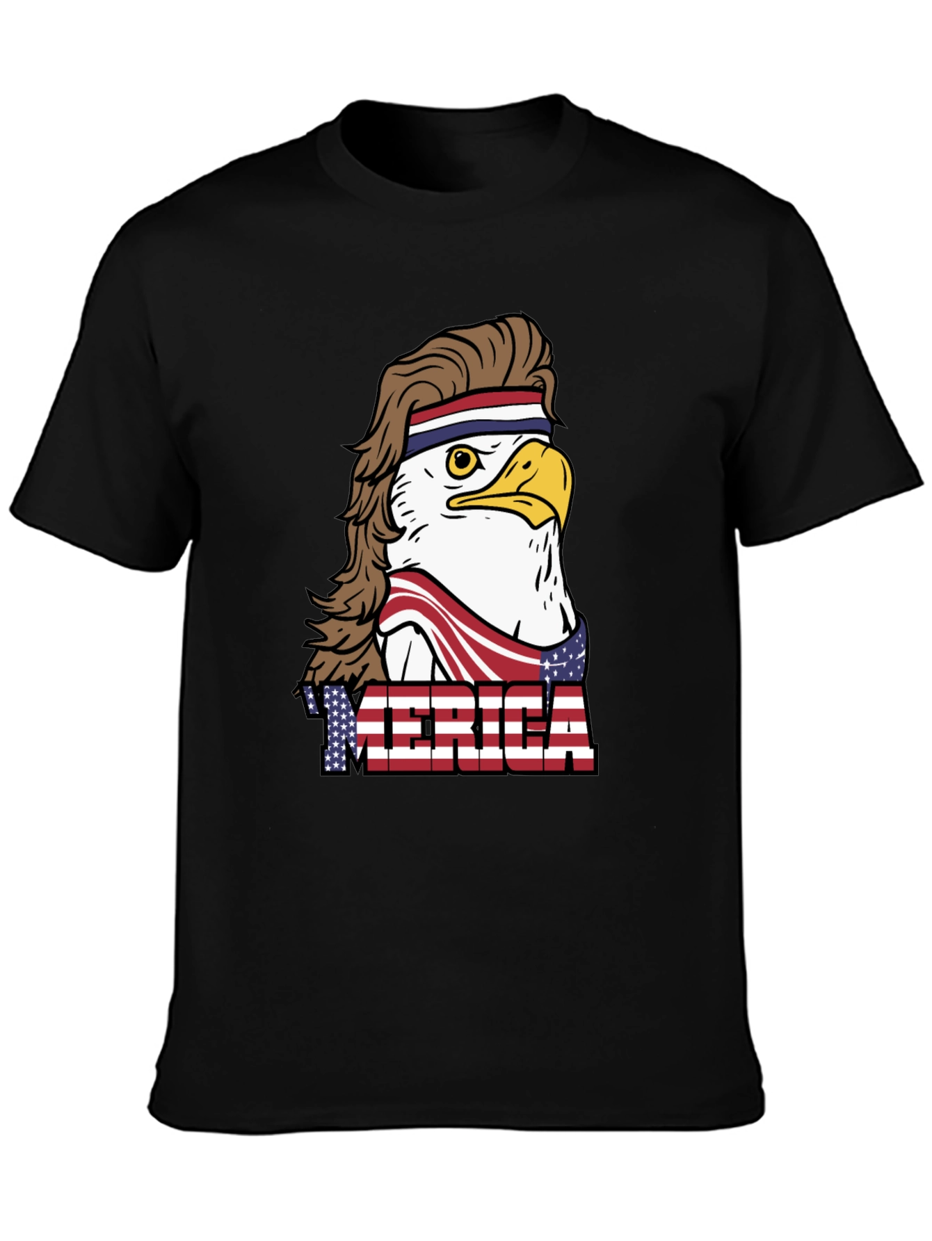 USA Eagle Mullet T-Shirt: Patriotic & Funny