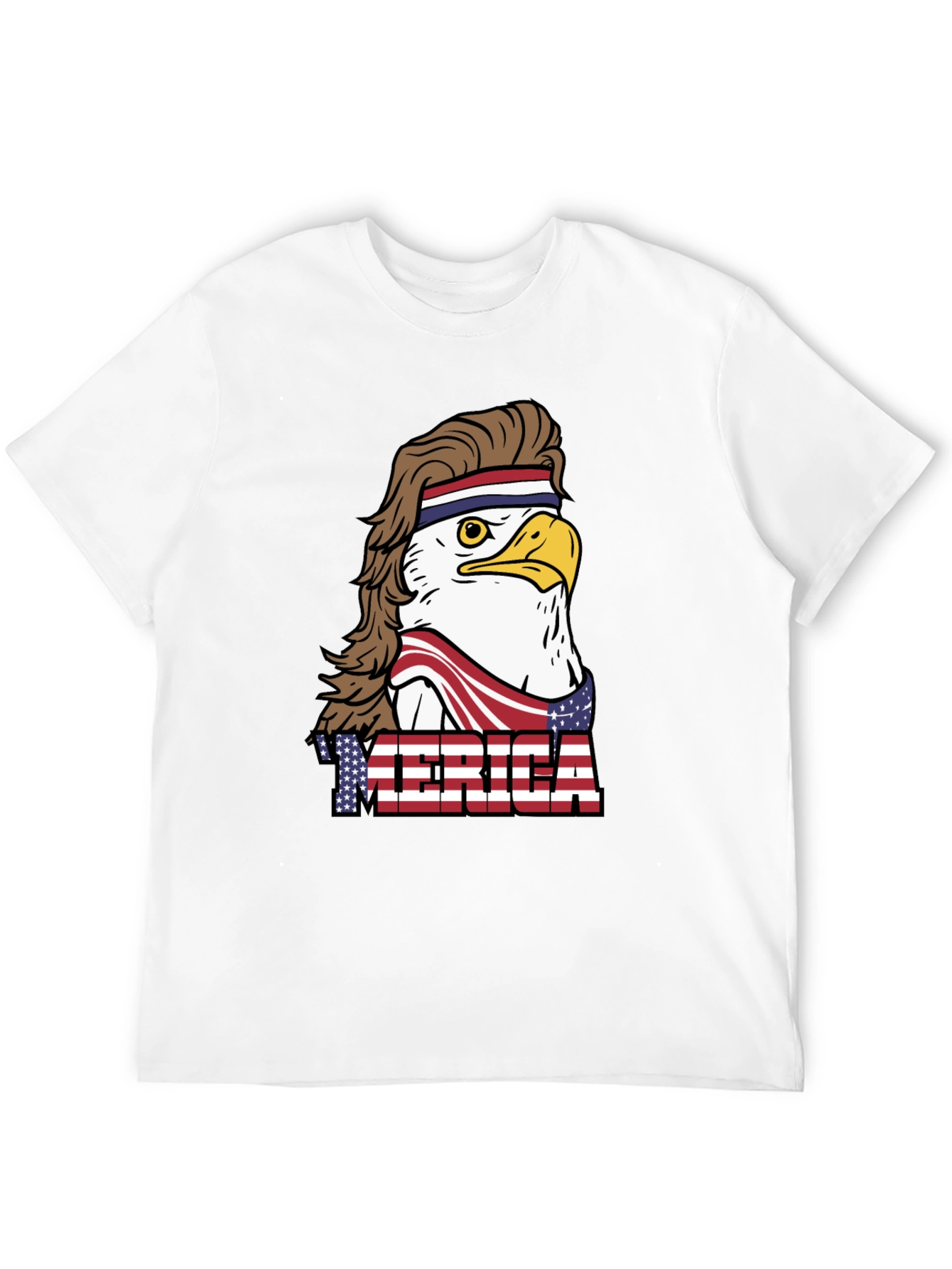 USA Eagle Mullet T-Shirt: Patriotic & Funny