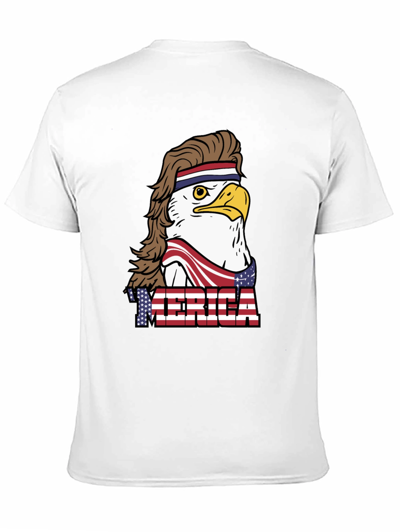 USA Eagle Mullet T-Shirt: Patriotic & Funny