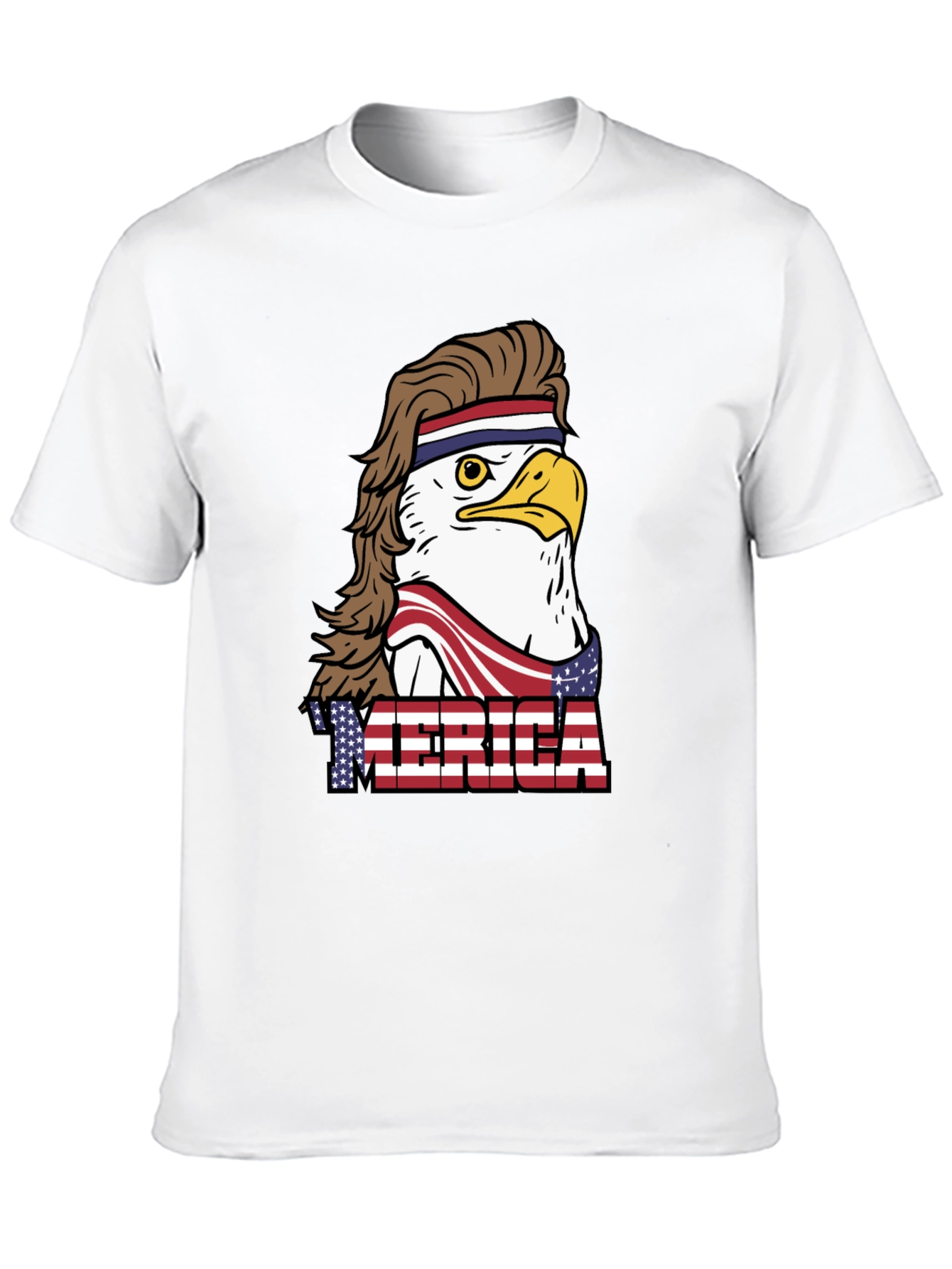 USA Eagle Mullet T-Shirt: Patriotic & Funny