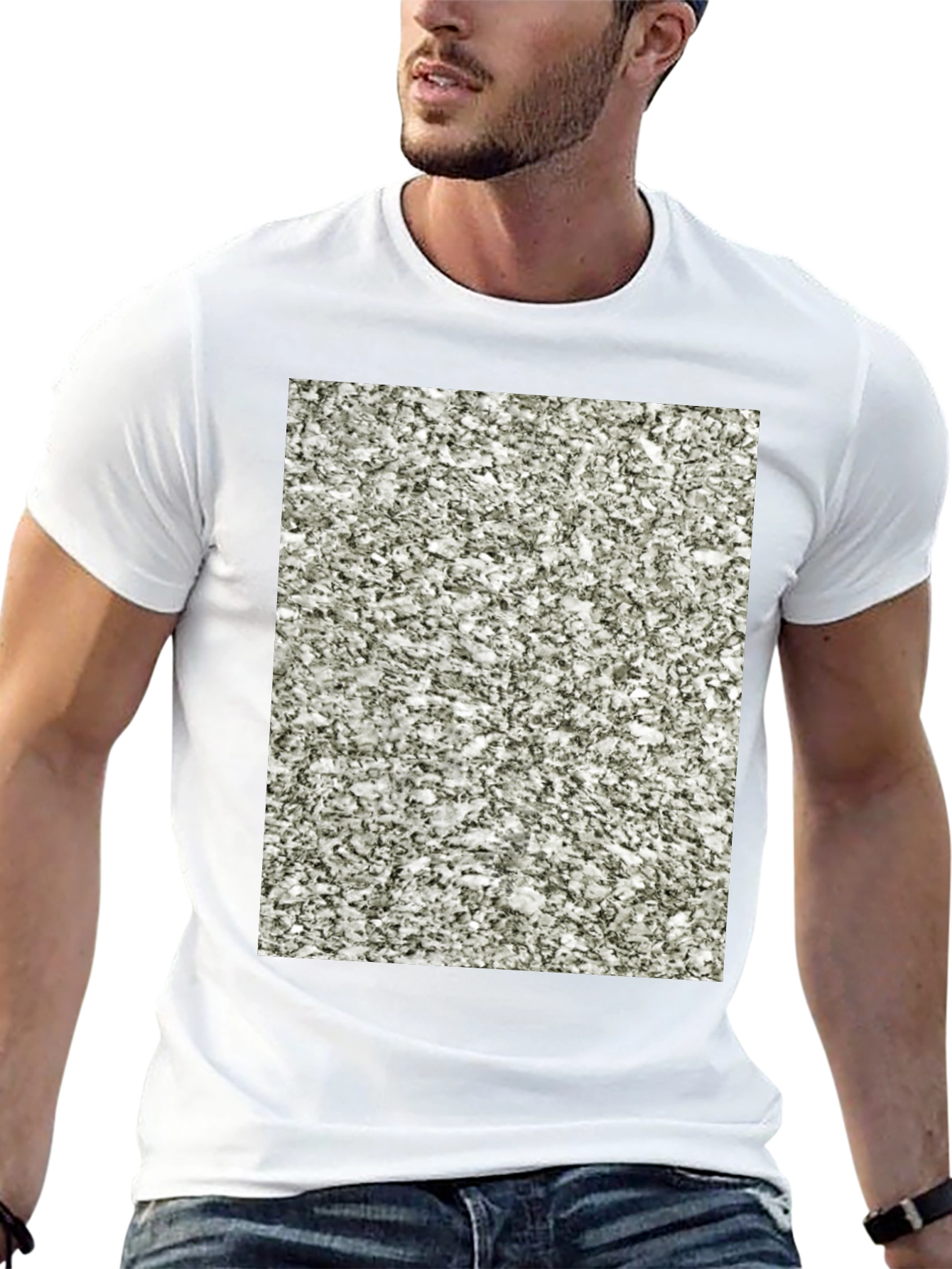 Granite Pattern Black T-Shirt