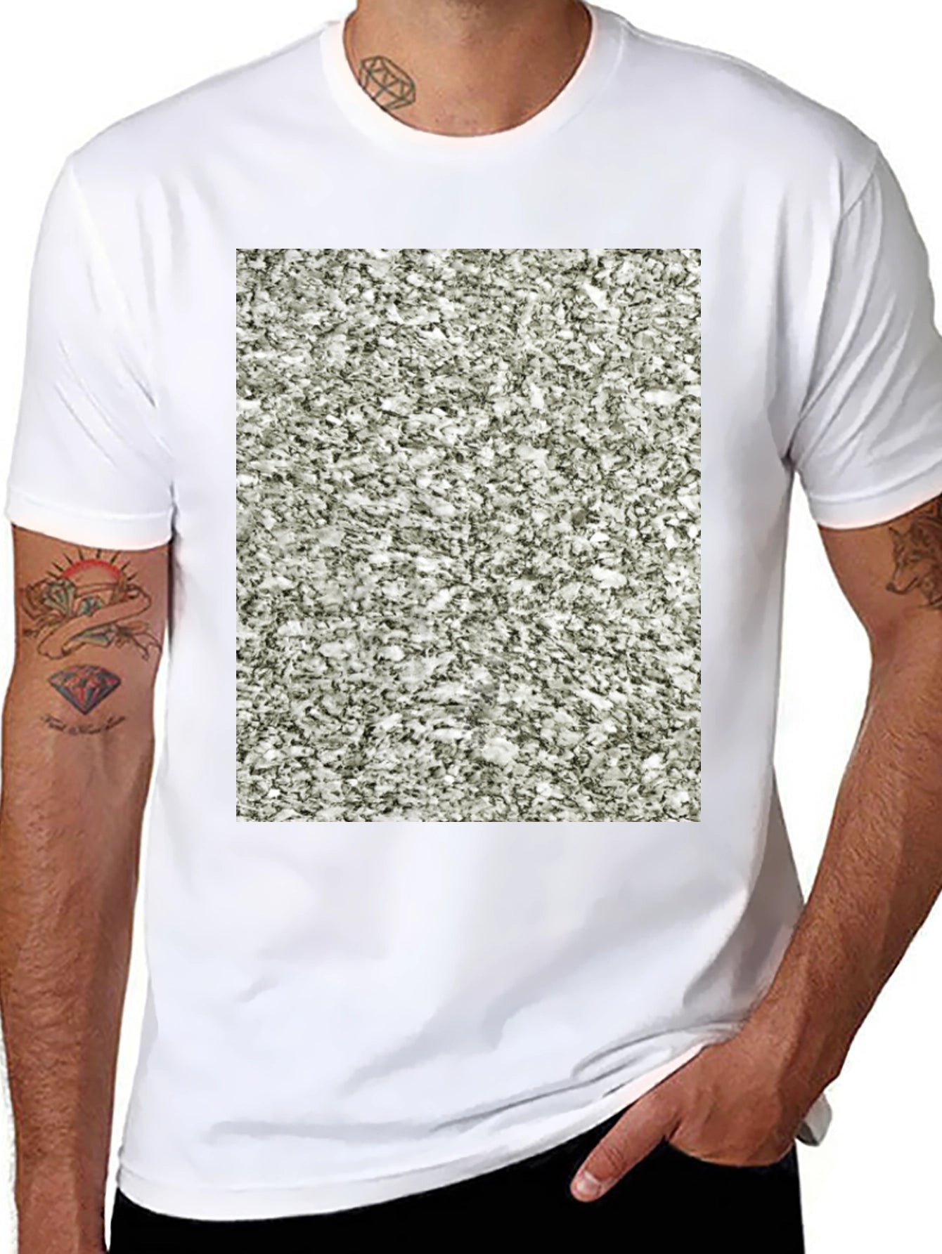Granite Pattern Black T-Shirt