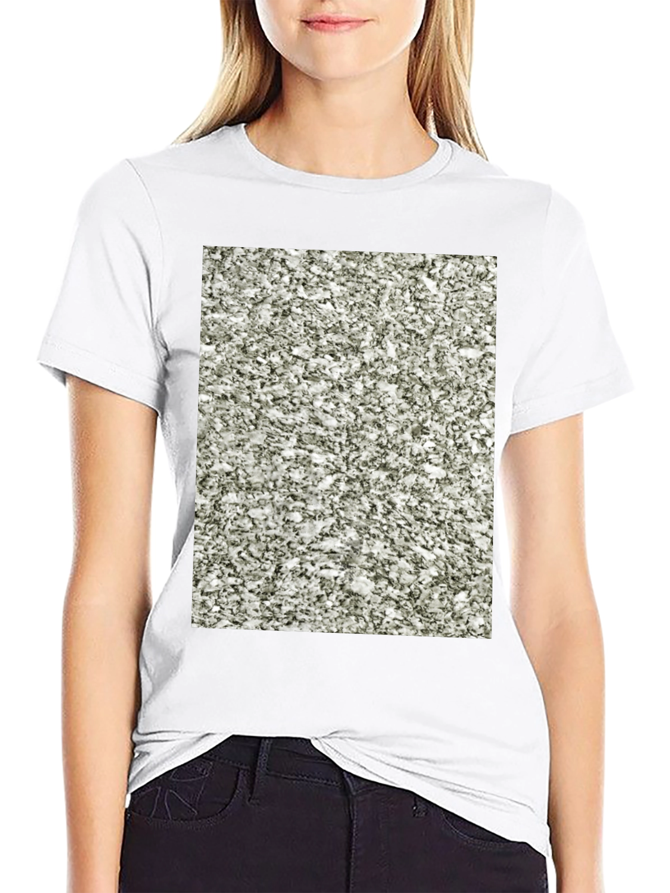 Granite Pattern Black T-Shirt