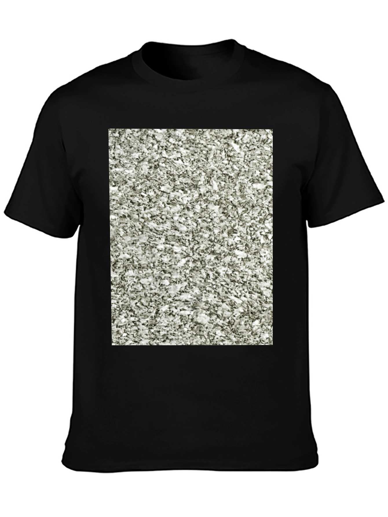 Granite Pattern Black T-Shirt