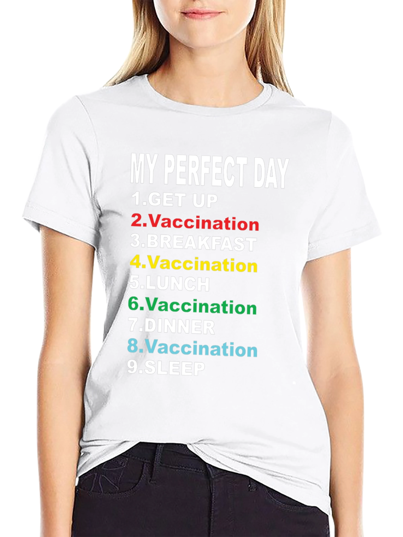 My Perfect Day Vaccination T-Shirt Funny