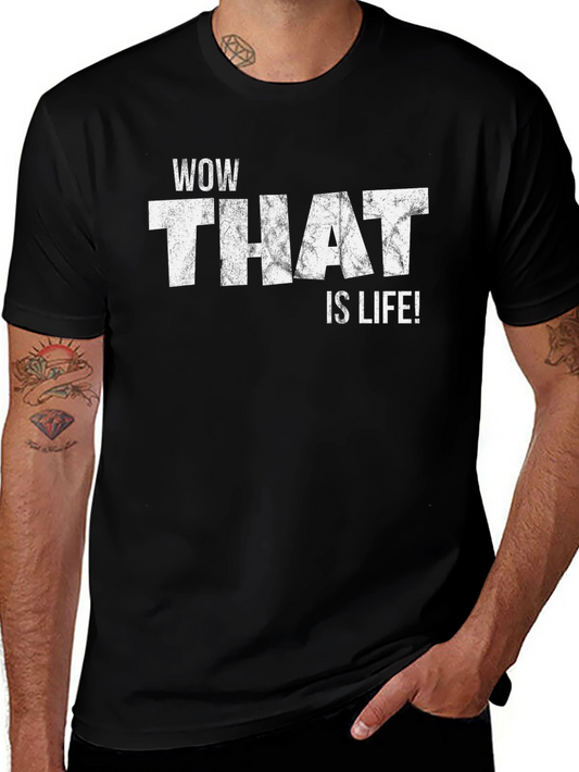 Wow That is Life! Black Graphic Tee