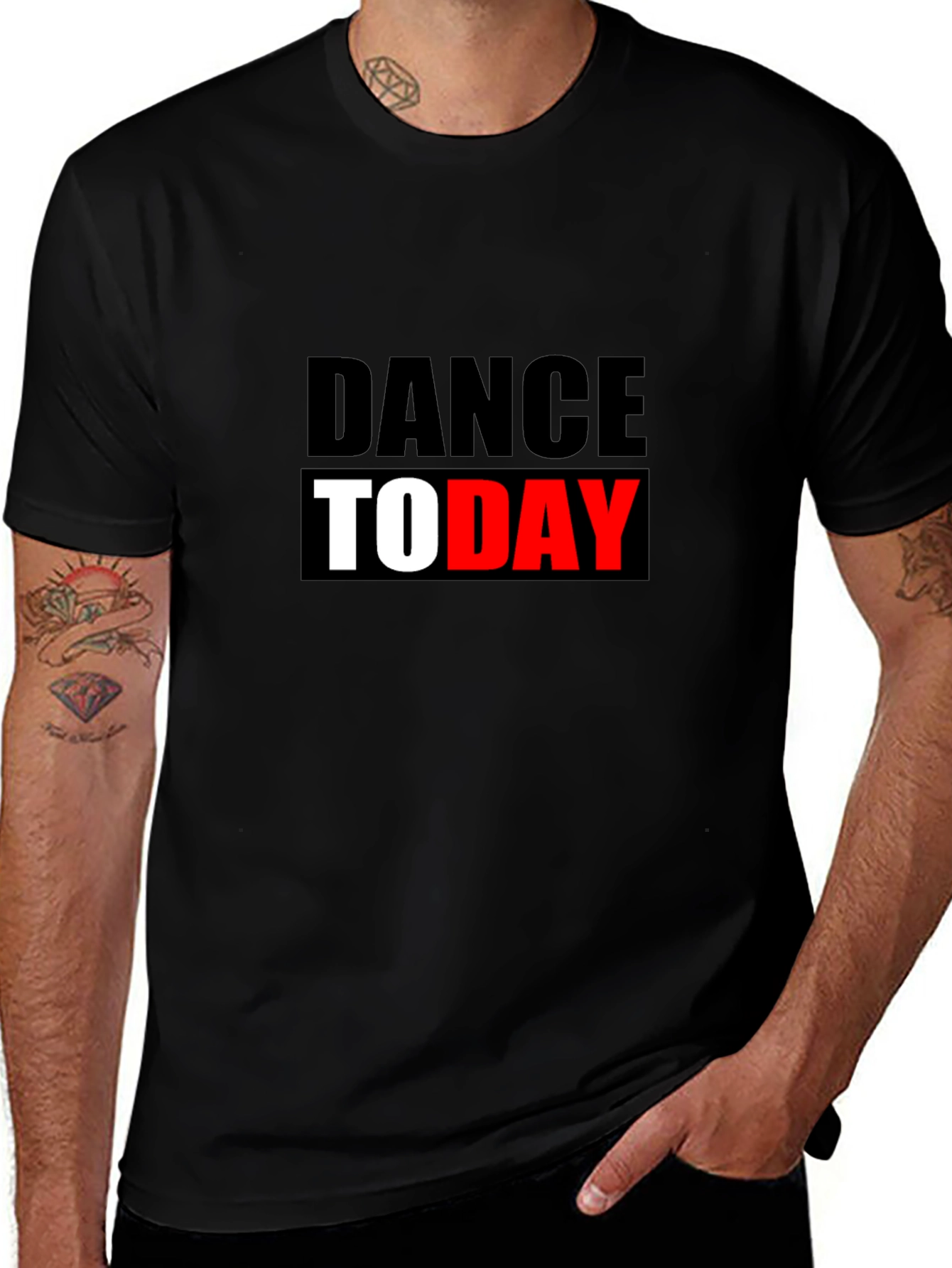 Dance Today Graphic Tee - Black Cotton T-Shirt