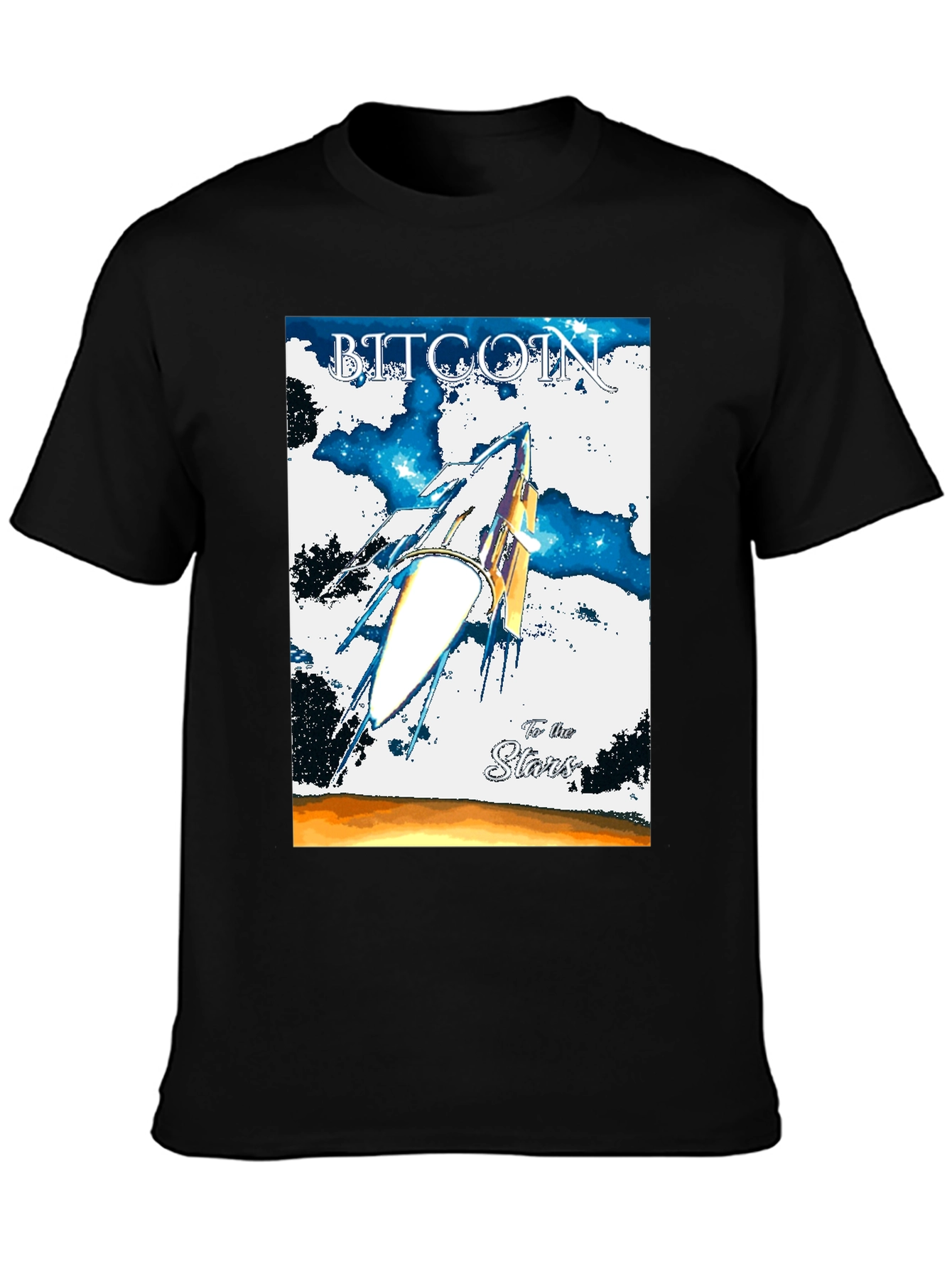 Bitcoin To the Stars Graphic T-Shirt